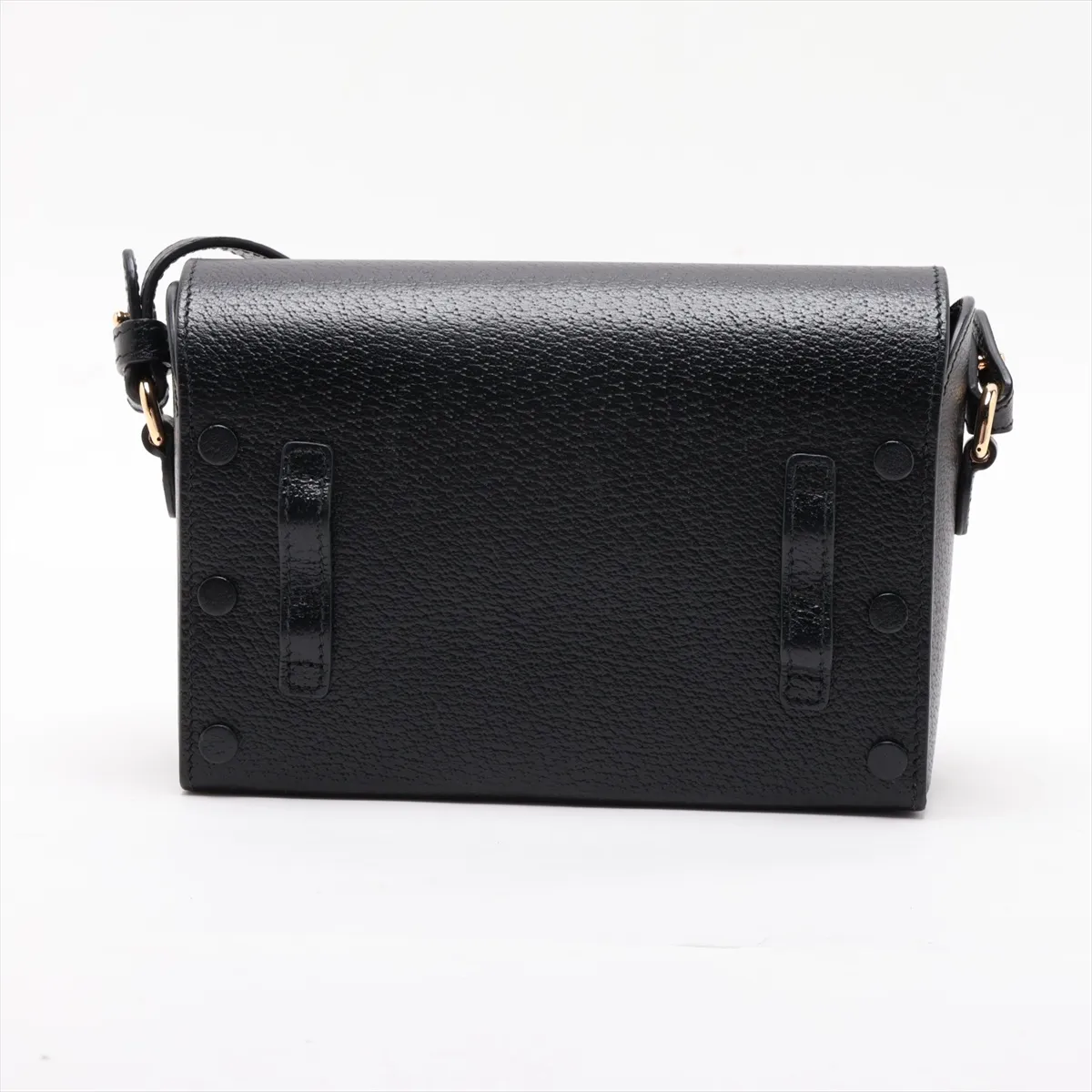 Horsebit 1955 Leather Shoulder Bag, Black, 732314 — view 2