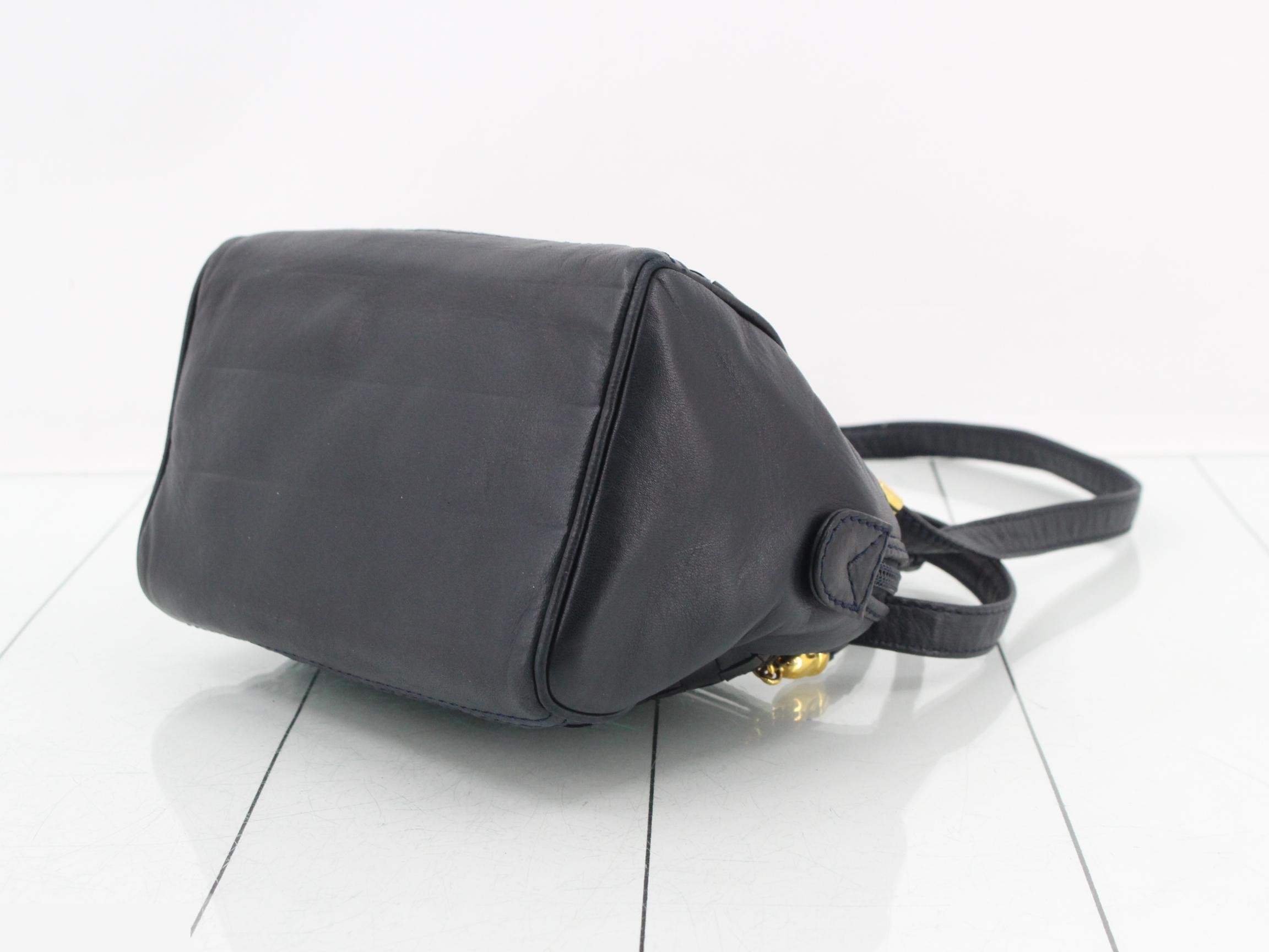 Intrecciato 2-Way Mini Boston Shoulder Bag with Gold Hardware — view 6