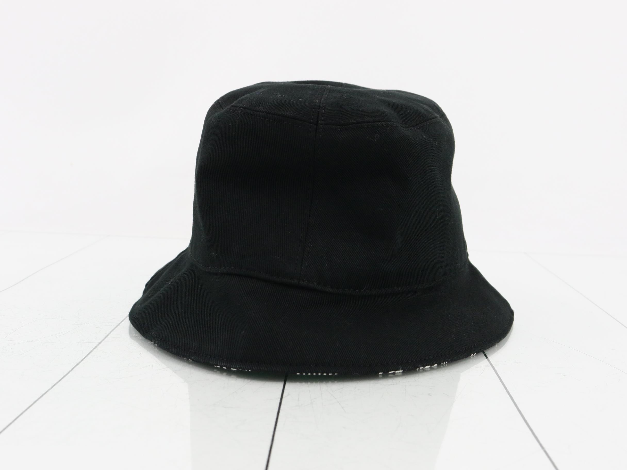Bonnet Distorted Damier Reversible Bucket Hat — view 2