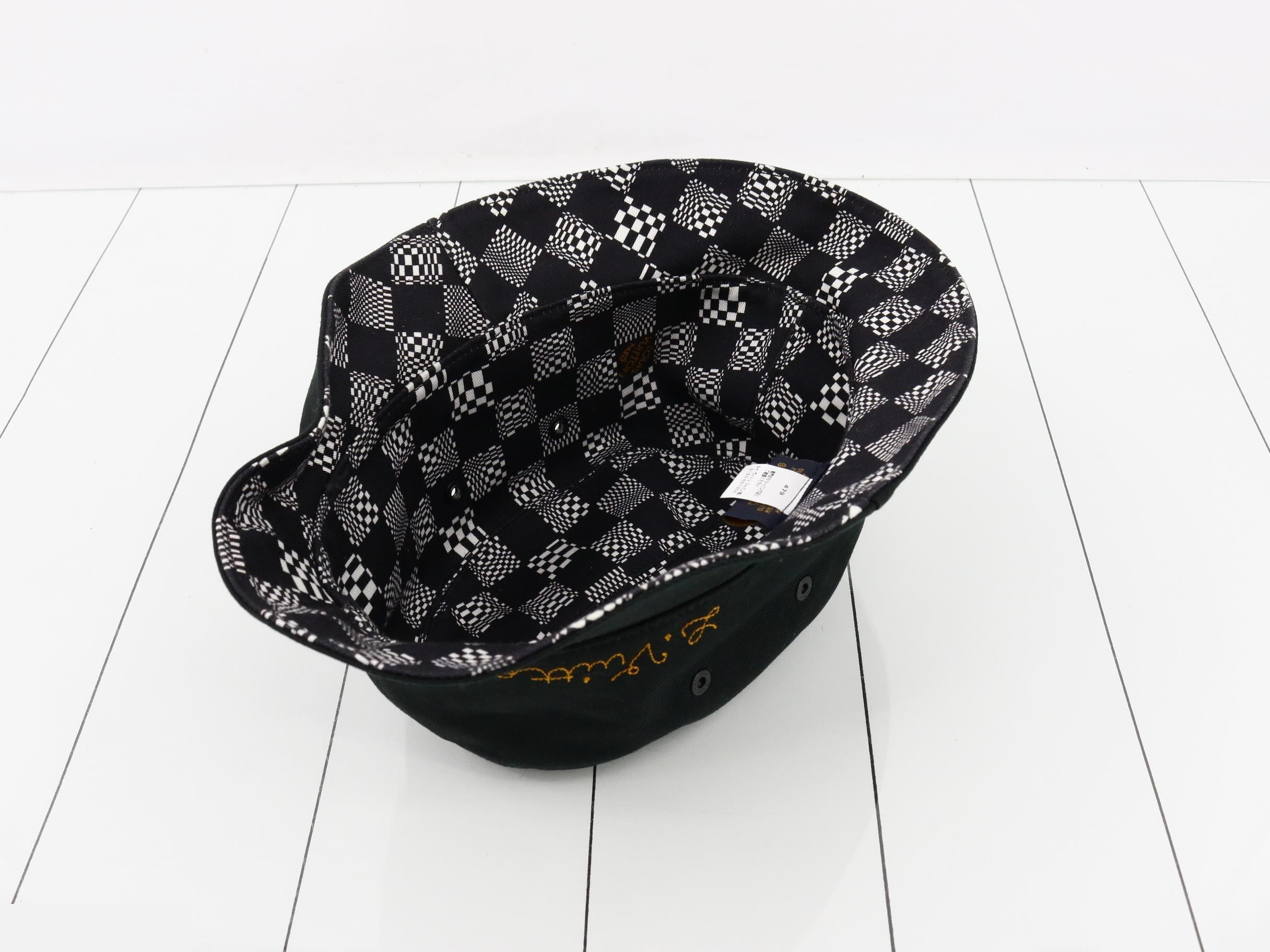 Bonnet Distorted Damier Reversible Bucket Hat — view 3