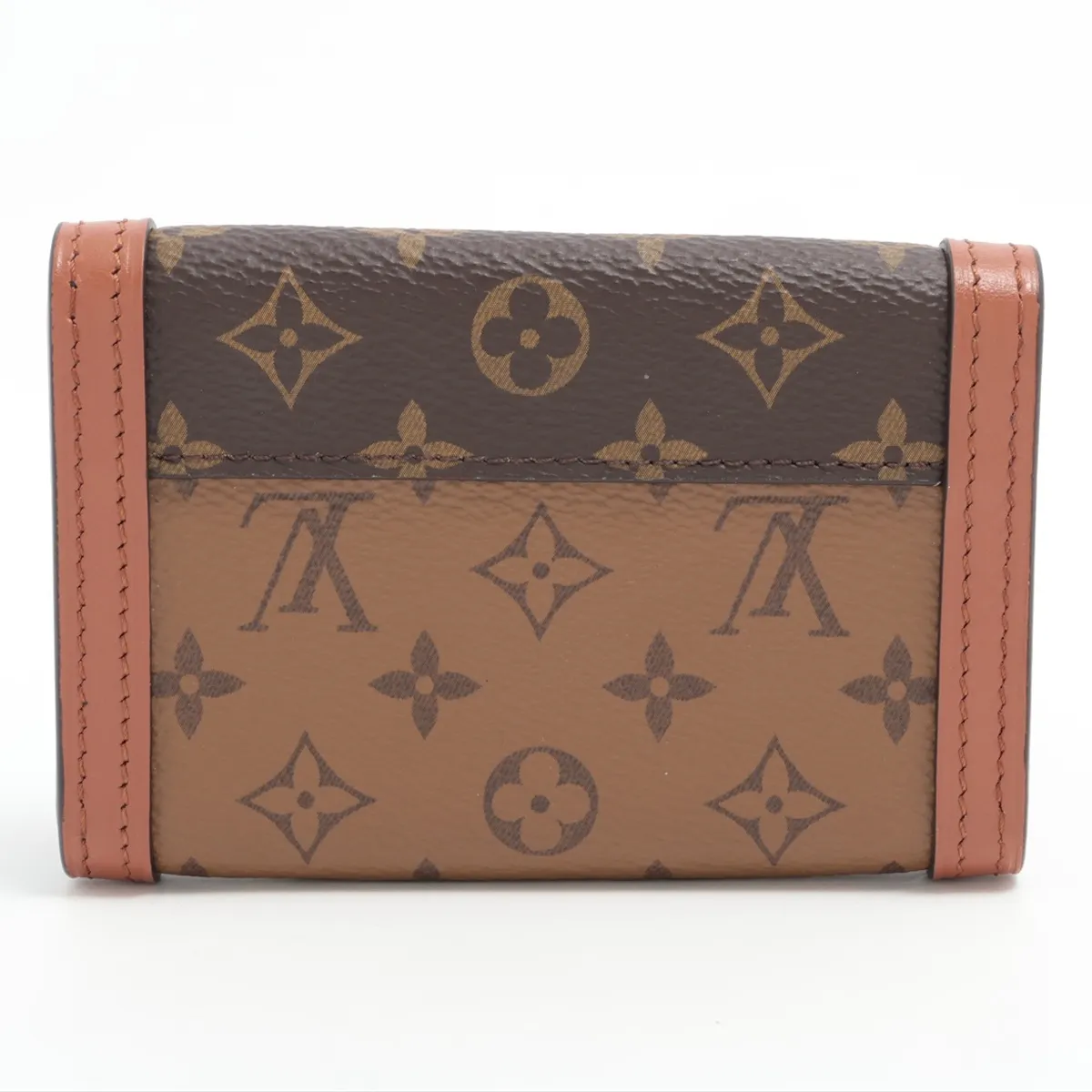 Monogram Reverse Multicles 6 M13295 Brown Key Case with Initials; RFID Detectable — view 2