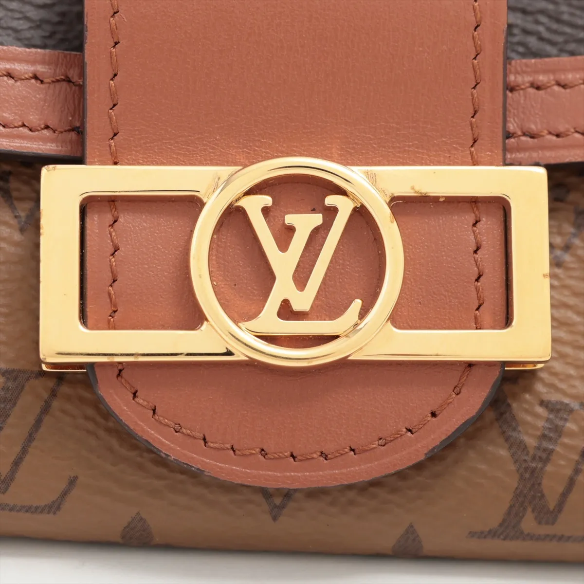 Monogram Reverse Multicles 6 M13295 Brown Key Case with Initials; RFID Detectable — view 7