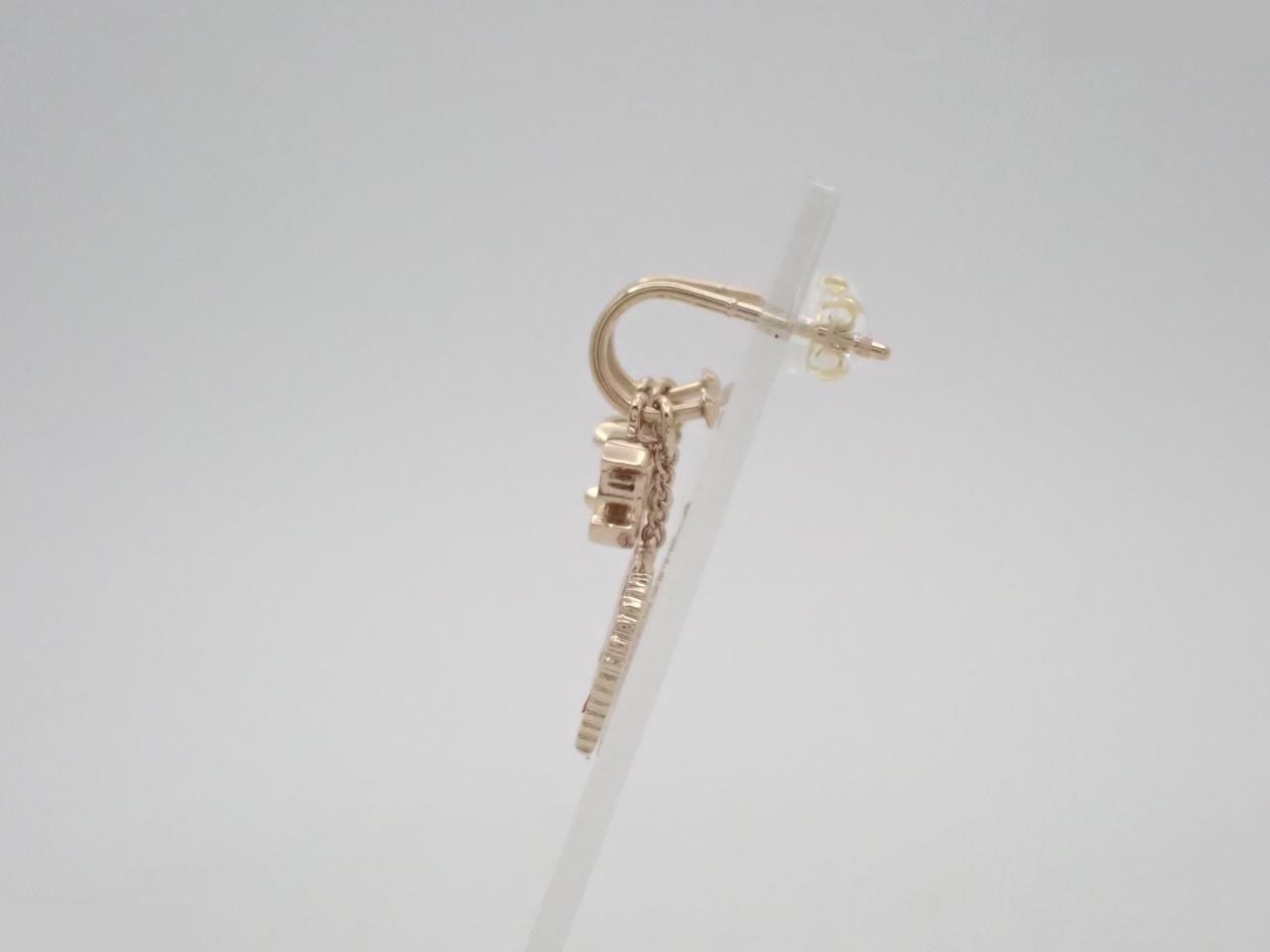hoop earrings, 05P, heart design, Coco Mark, height 2.8cm — view 3