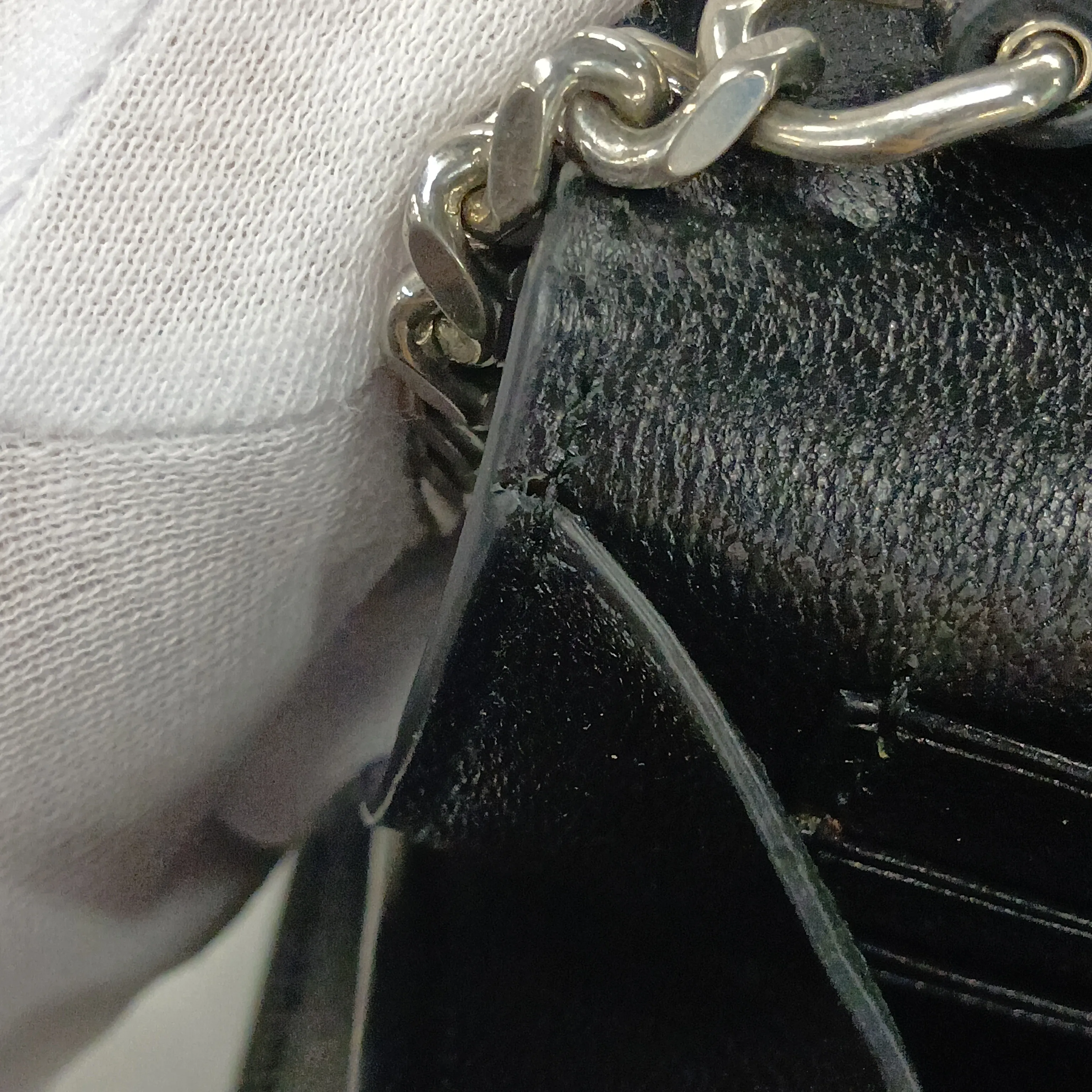 Leather Chain Wallet, Black, 442015 — view 13