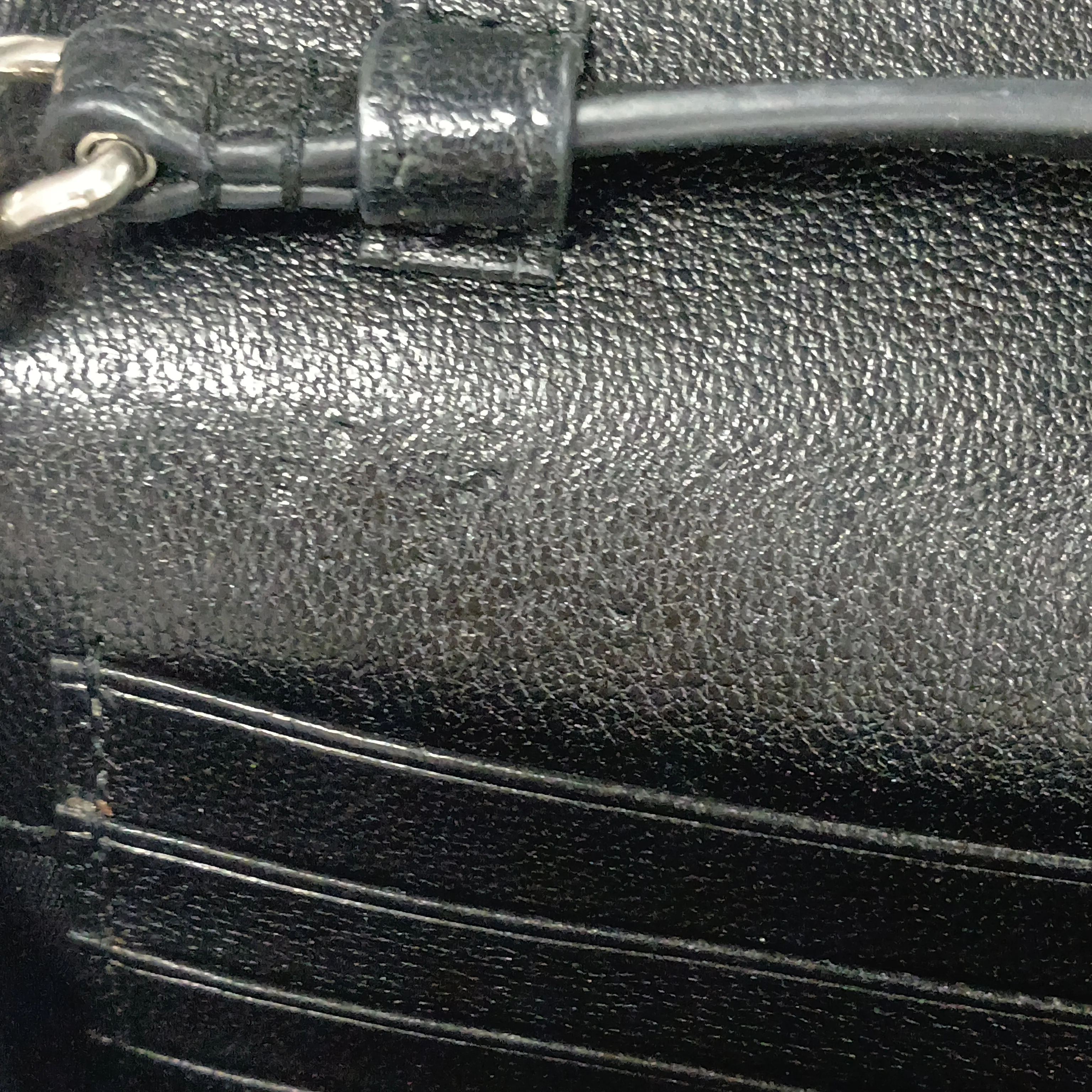Leather Chain Wallet, Black, 442015 — view 14