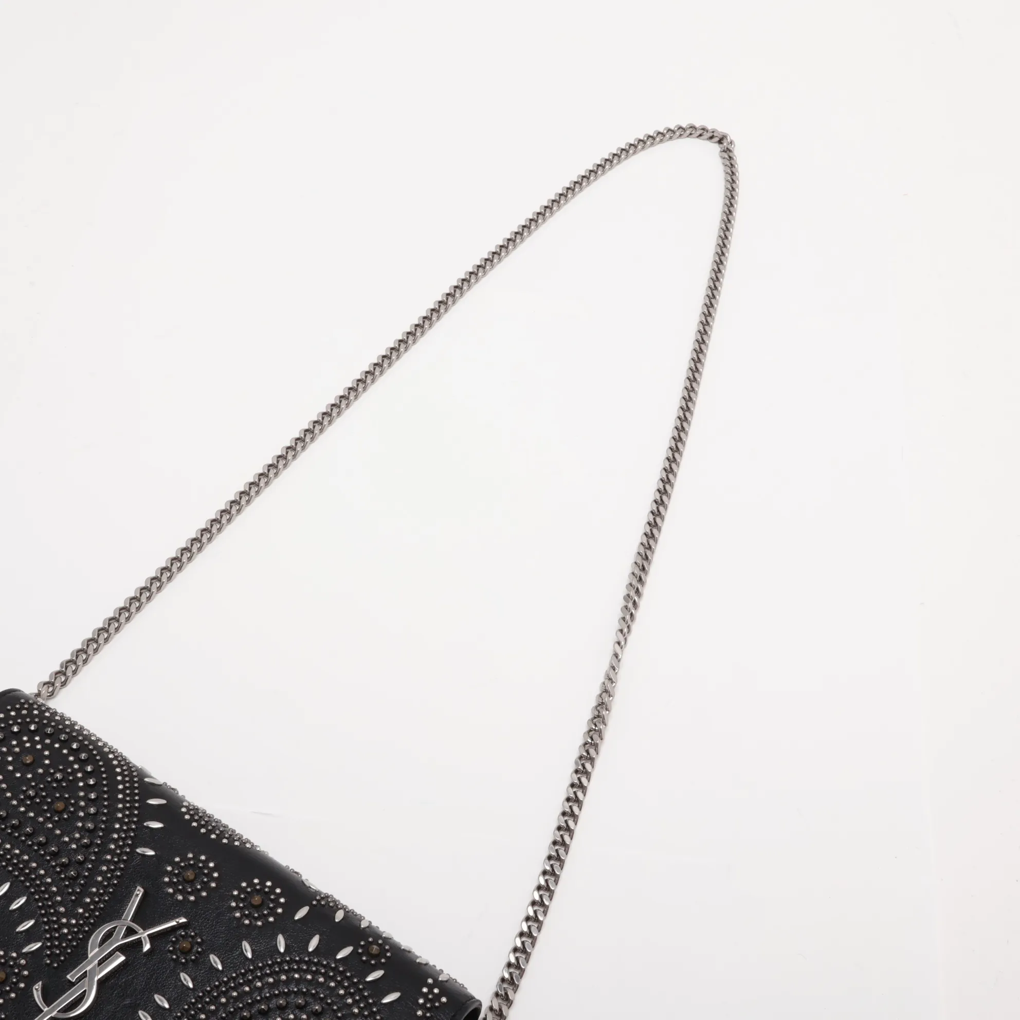 Leather Chain Wallet, Black, 442015 — view 5