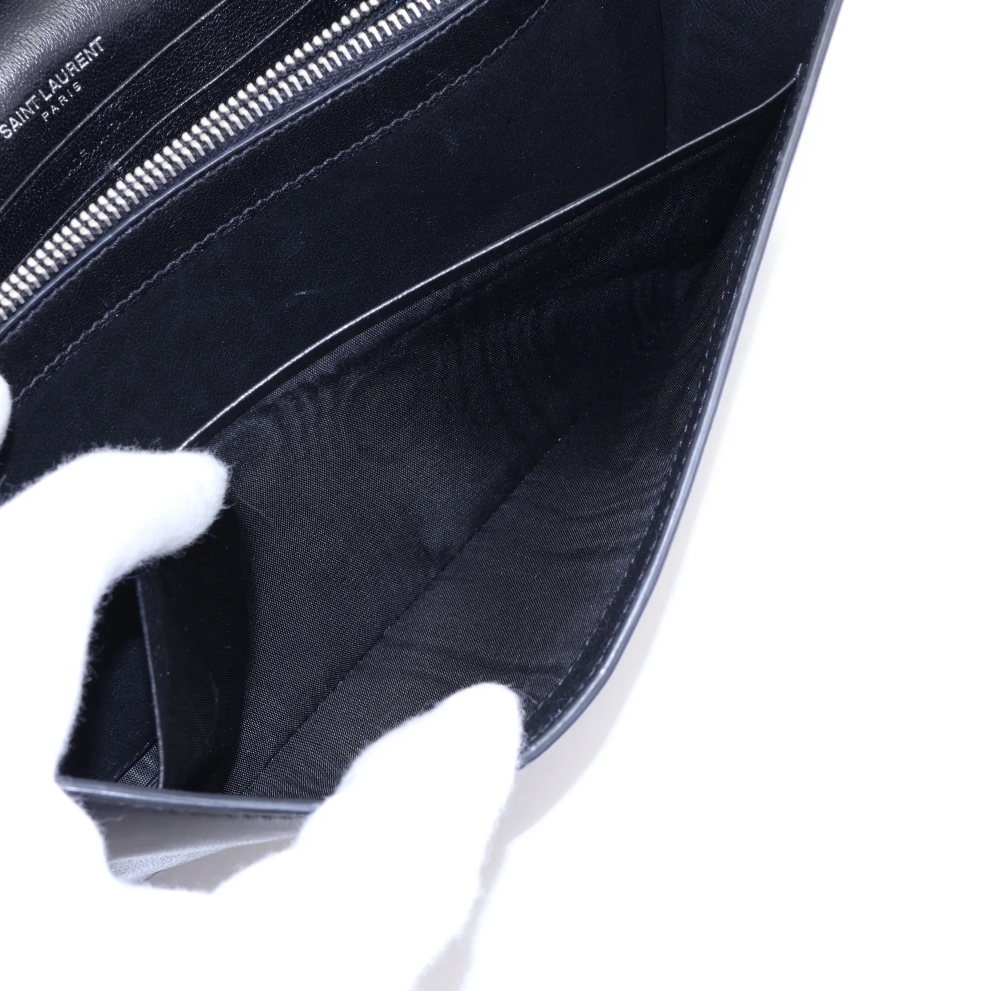 Leather Chain Wallet, Black, 442015 — view 10