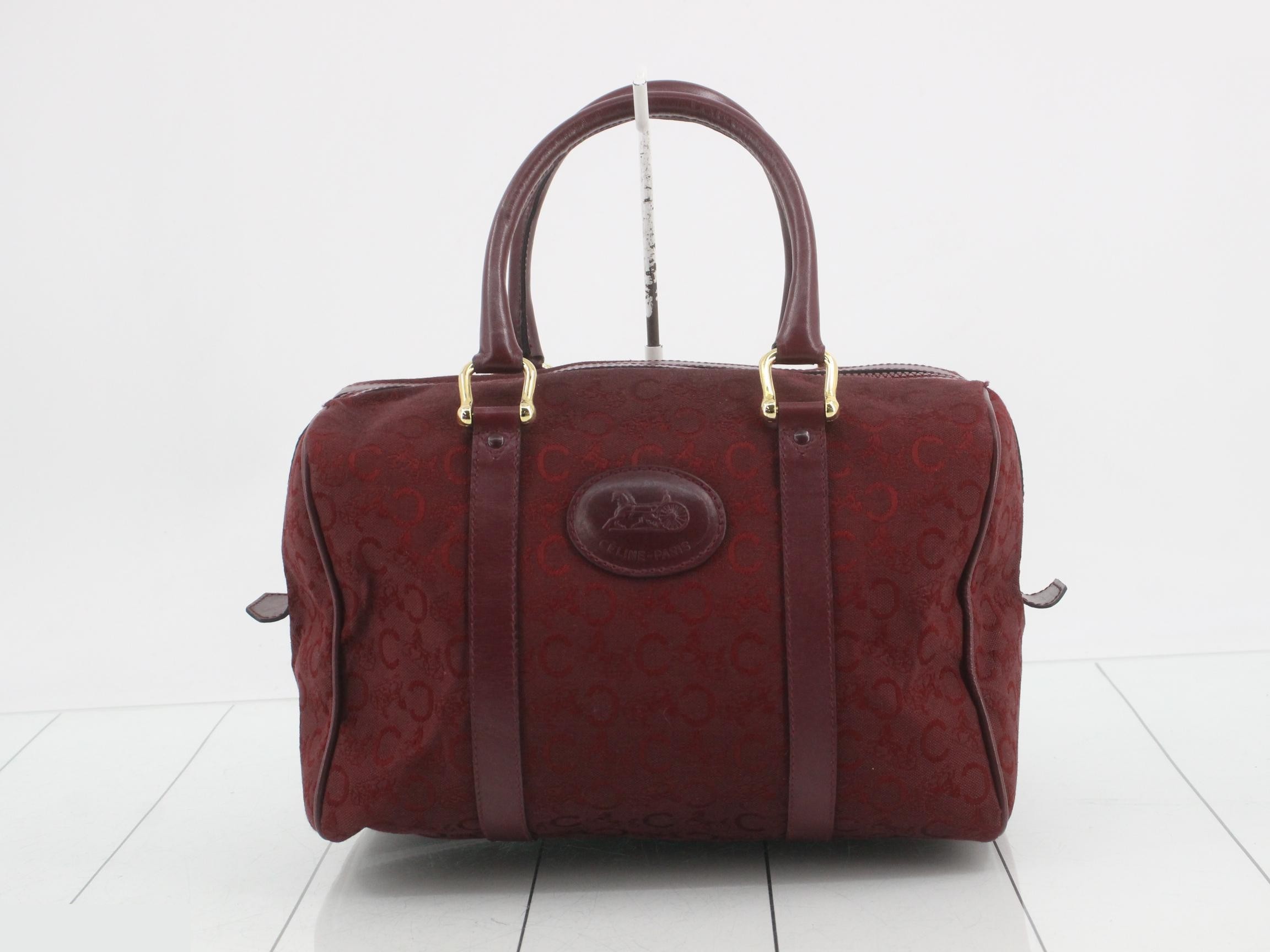 C Macadam pattern C Sulky canvas x leather mini Boston bag