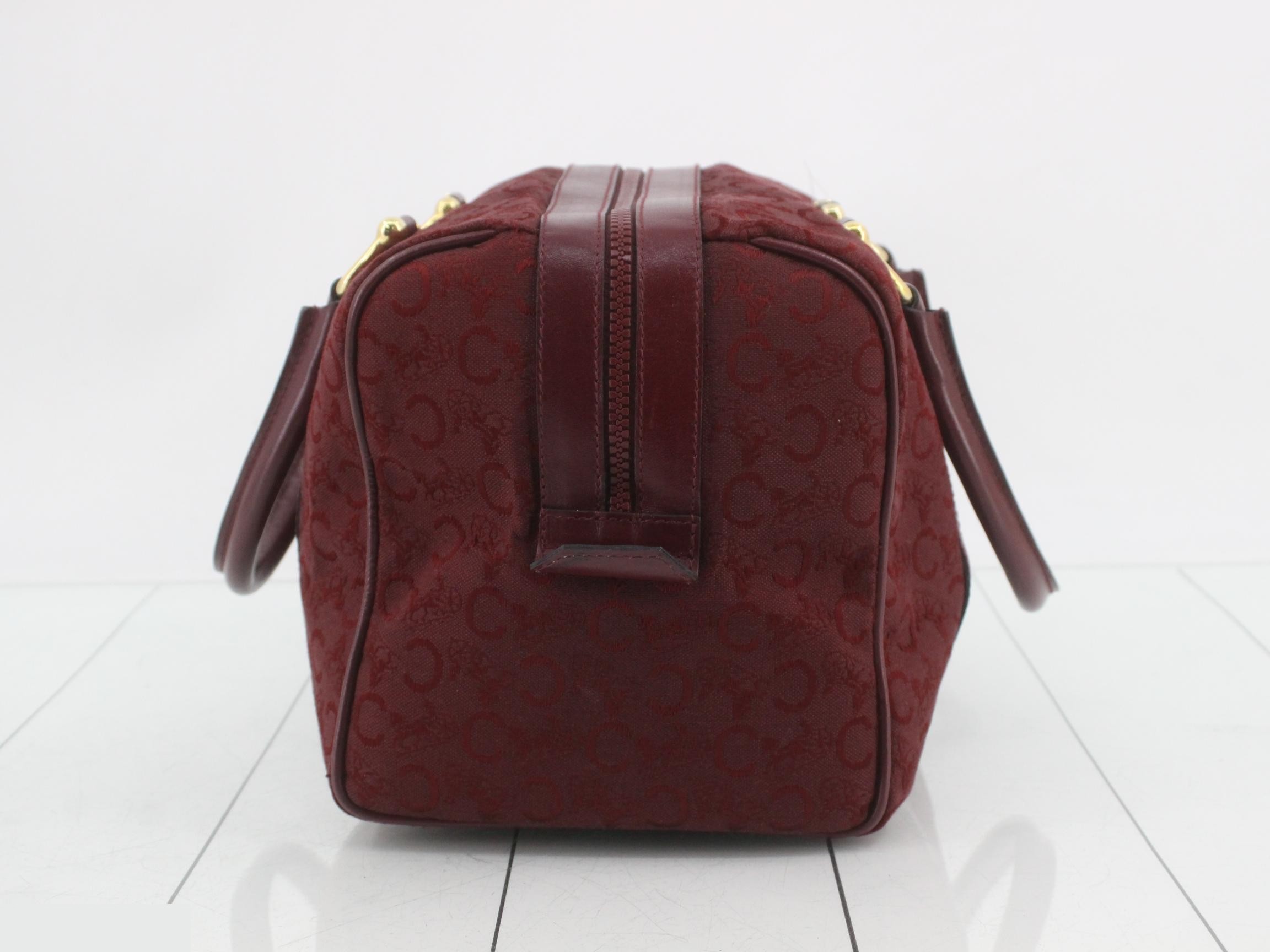 C Macadam pattern C Sulky canvas x leather mini Boston bag — view 3