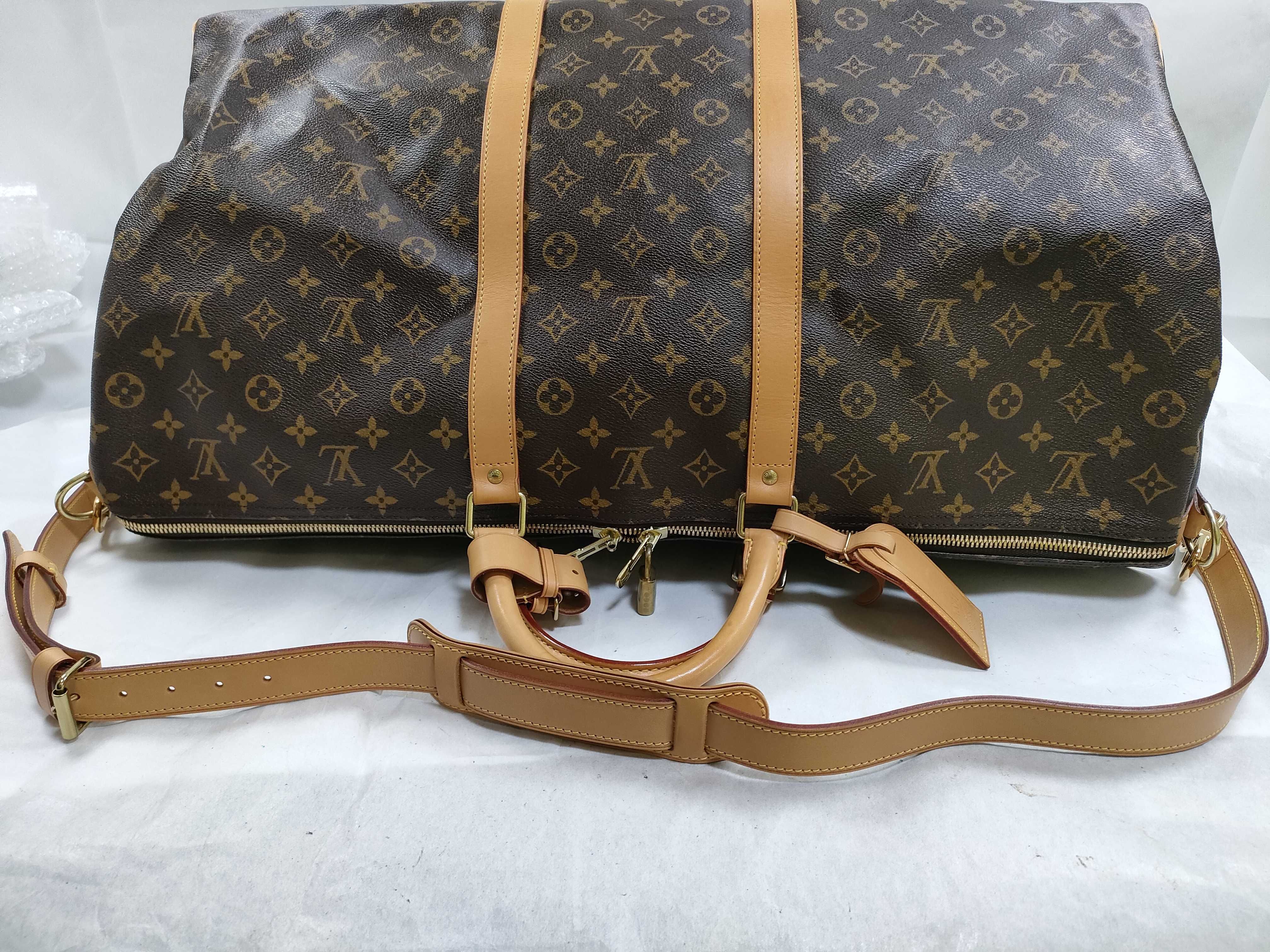 Monogram Keepall 60 M41422 MB5018 Brown Boston Bag — view 3