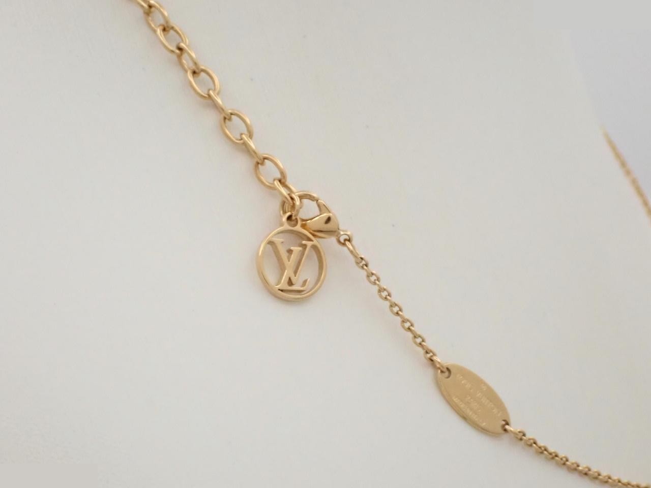 Iconic gold and pink necklace, chain approximately 46cm. — view 2