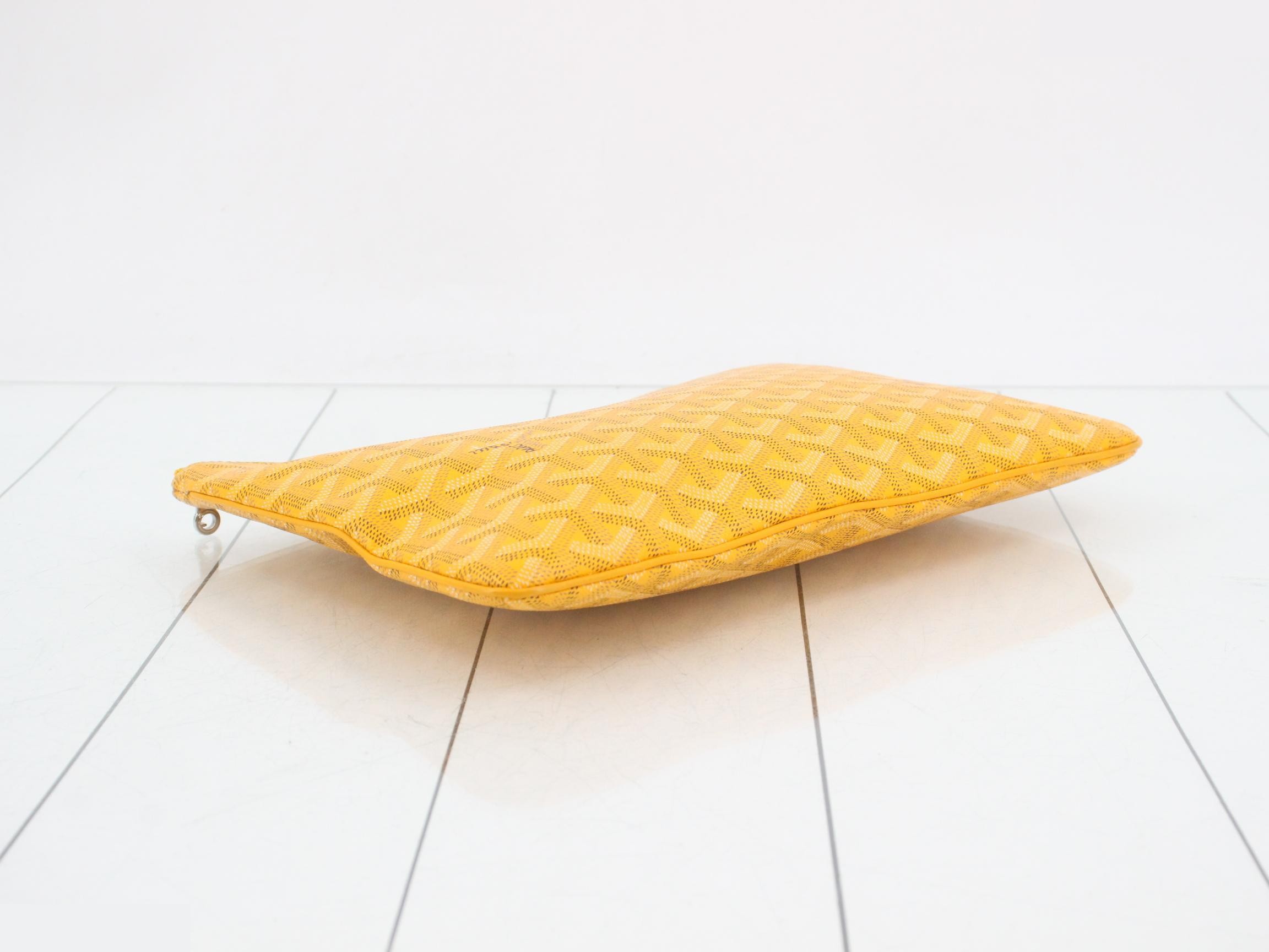 Senna MM Goyardine Clutch Bag, Orange — view 5