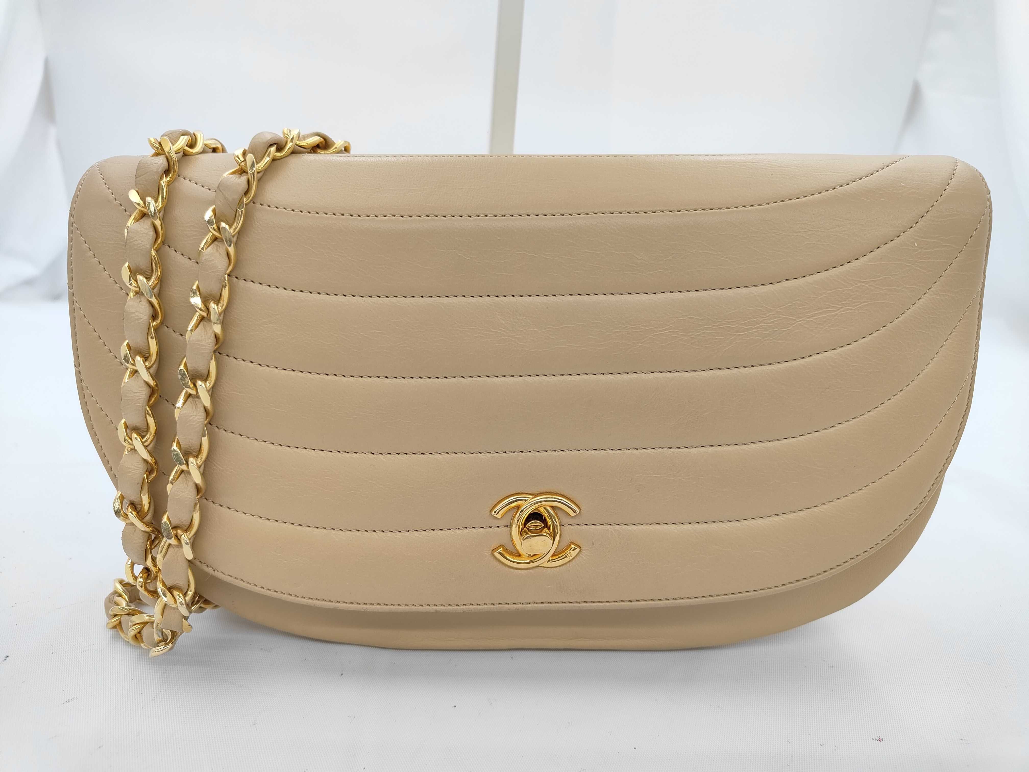 Half Moon Beige Shoulder Bag