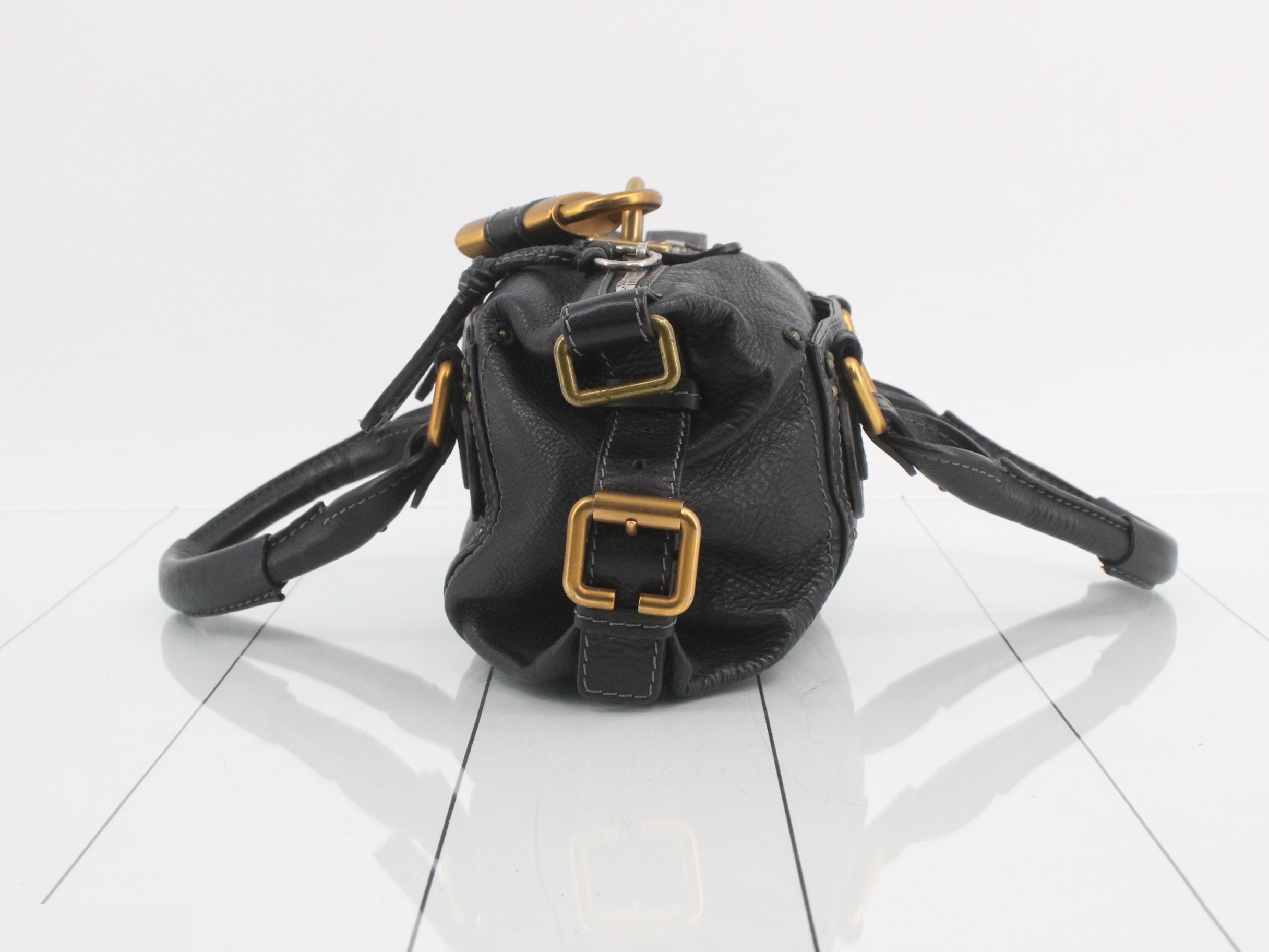 Paddington Leather Handbag, Black — view 3