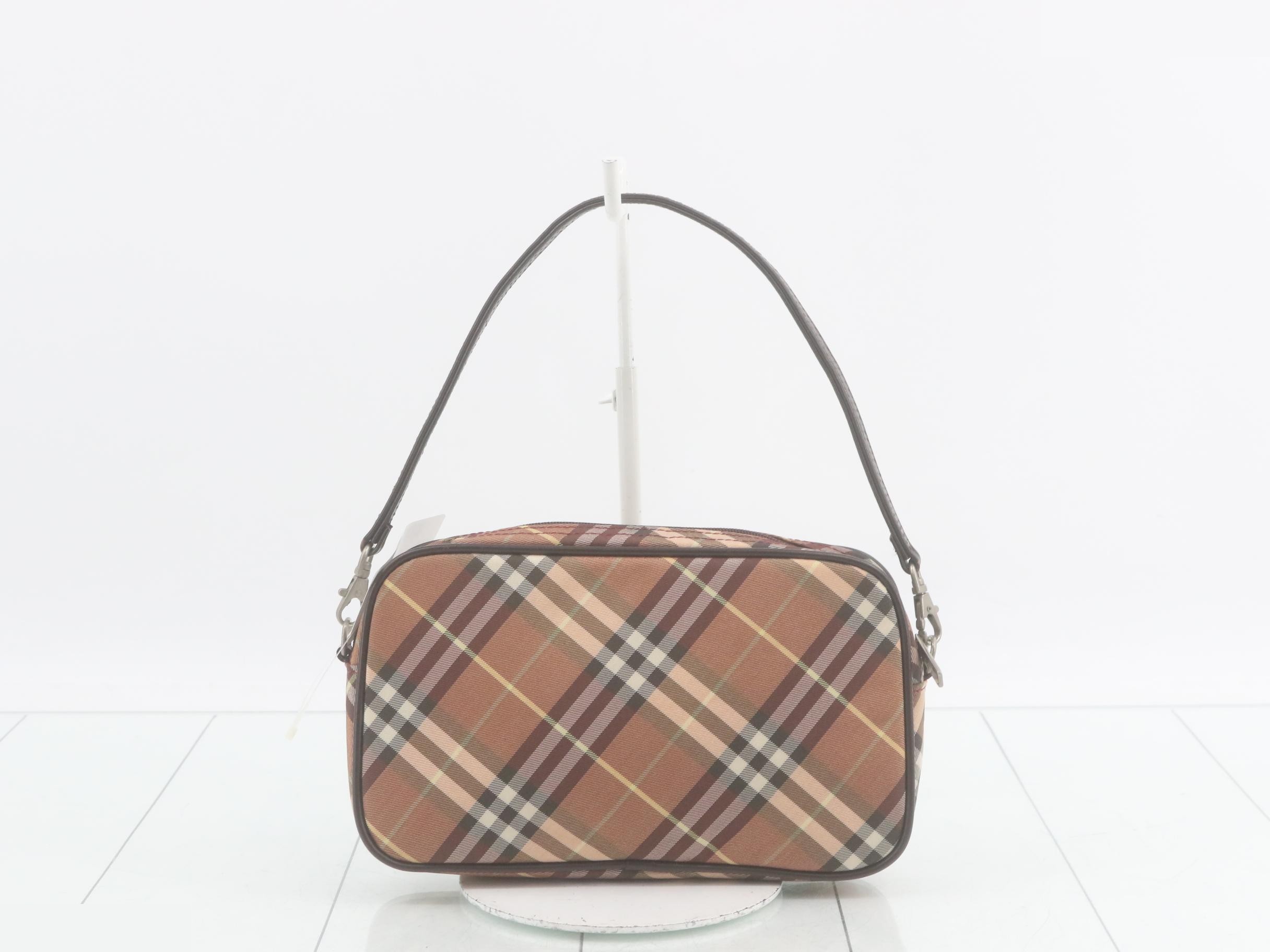 Checked nylon bag, W21.5 H13 D4.5 — view 2