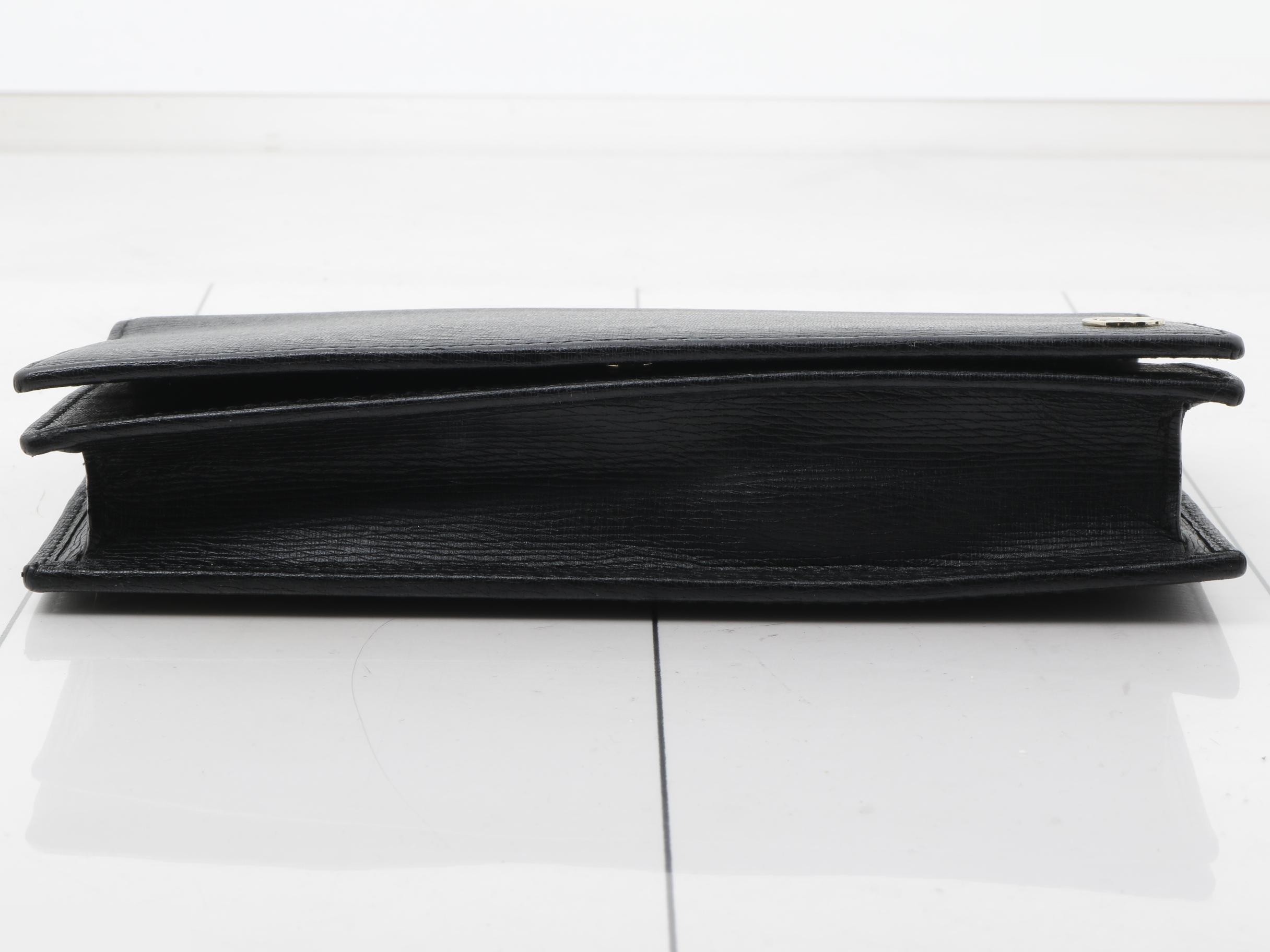 354697 Interlocking Chain Wallet, Black — view 3