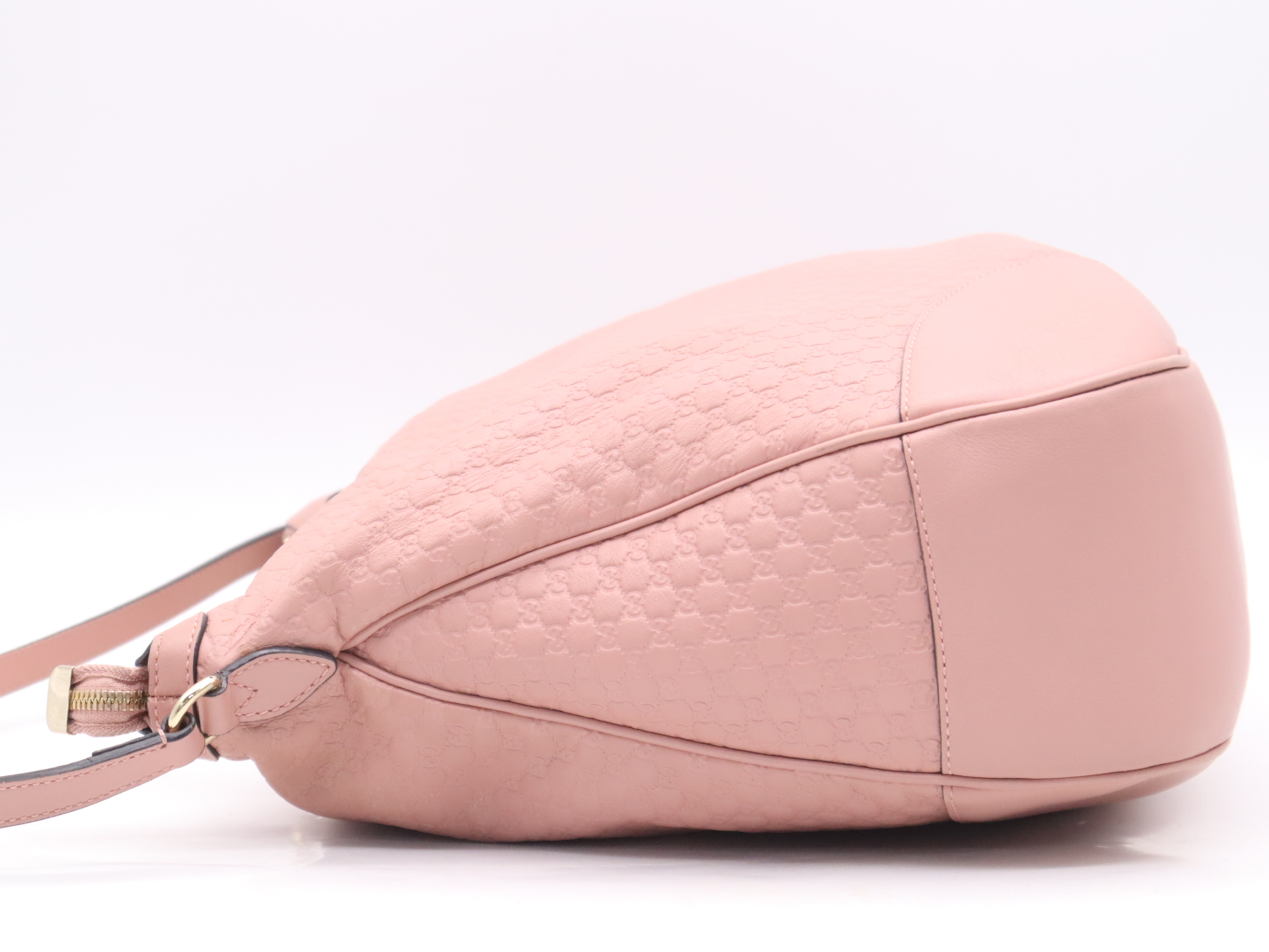 449244 Leather Guccissima One-Shoulder Bag Pink Shoulder Bag — view 3