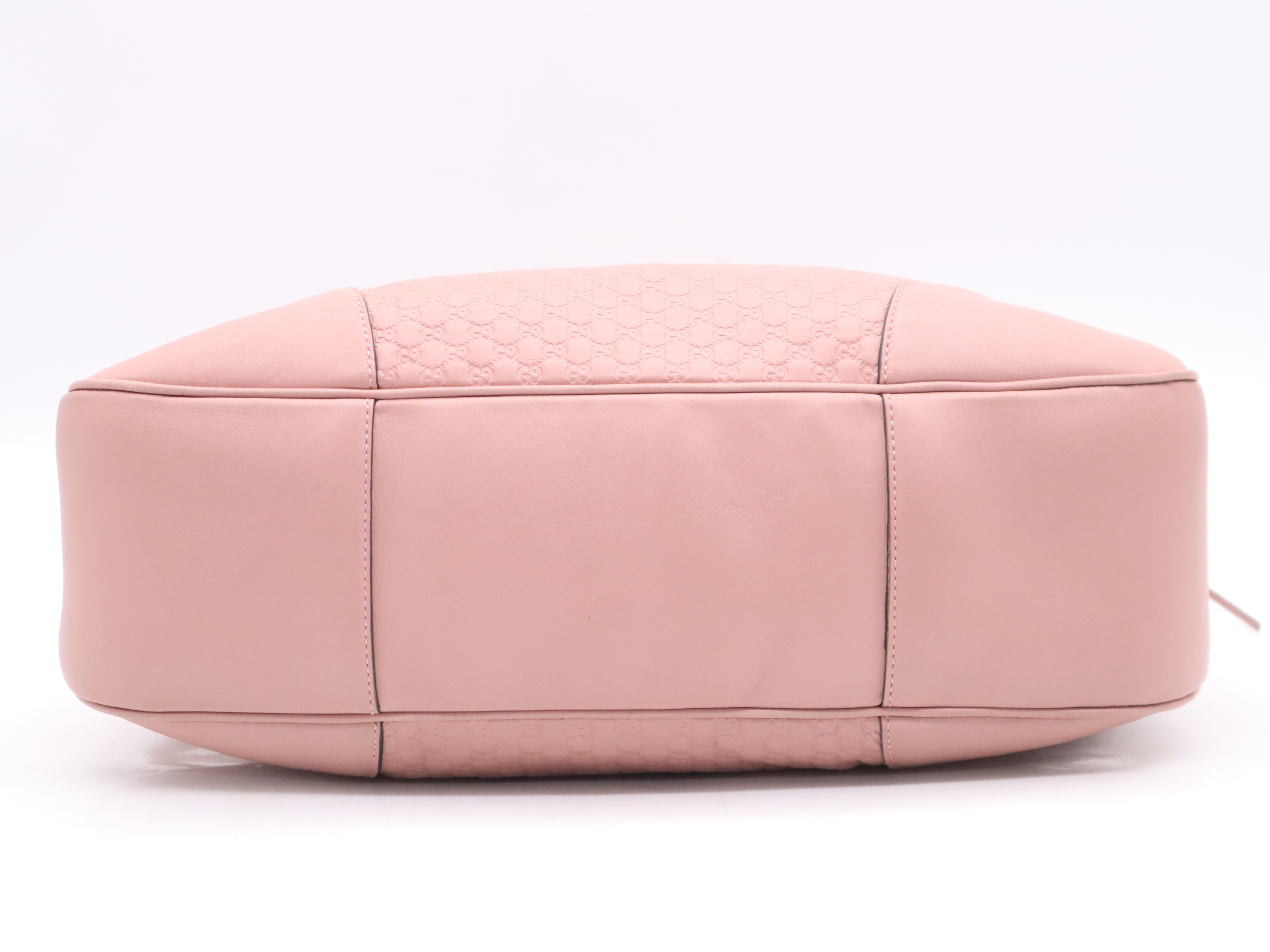 449244 Leather Guccissima One-Shoulder Bag Pink Shoulder Bag — view 4