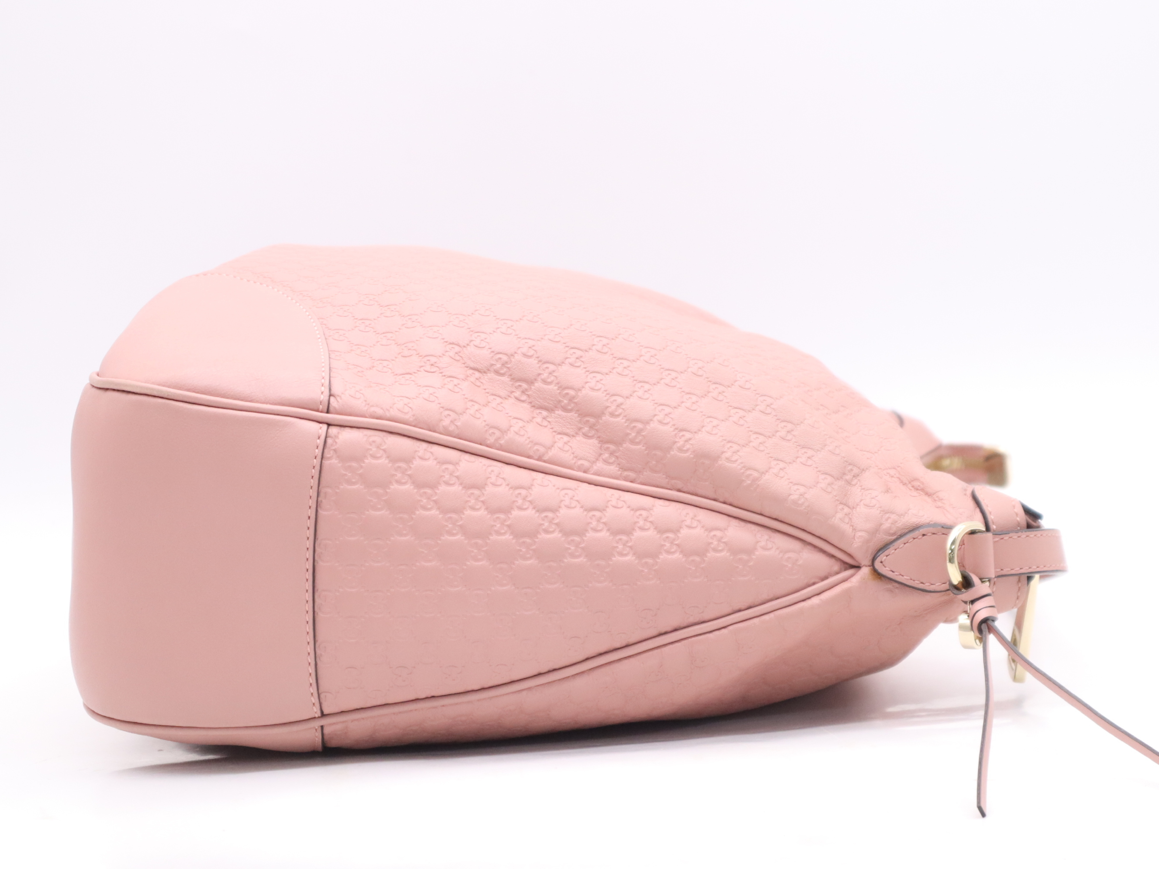 449244 Leather Guccissima One-Shoulder Bag Pink Shoulder Bag — view 5