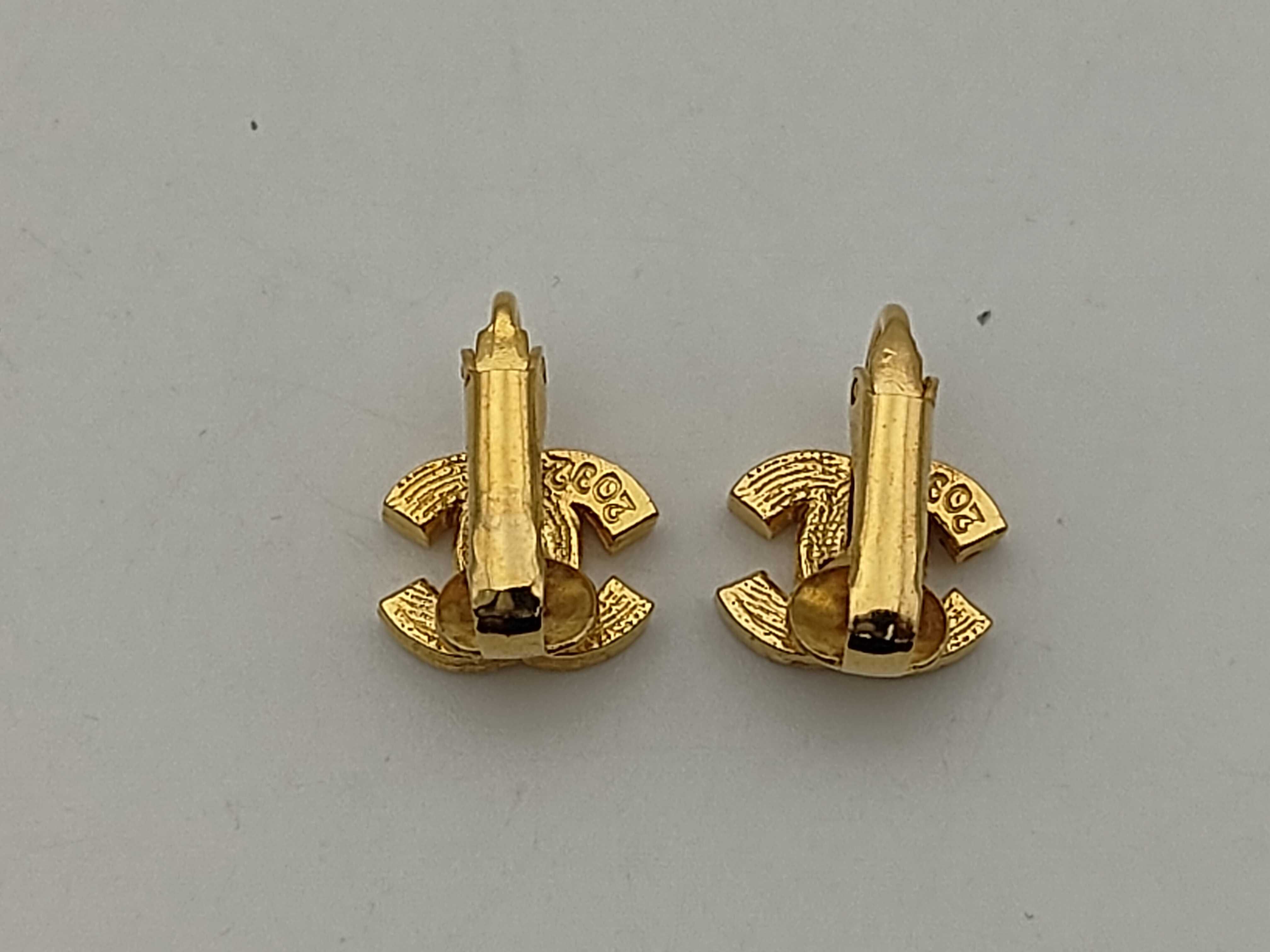 Coco Mark Gold Stone Earrings — view 2