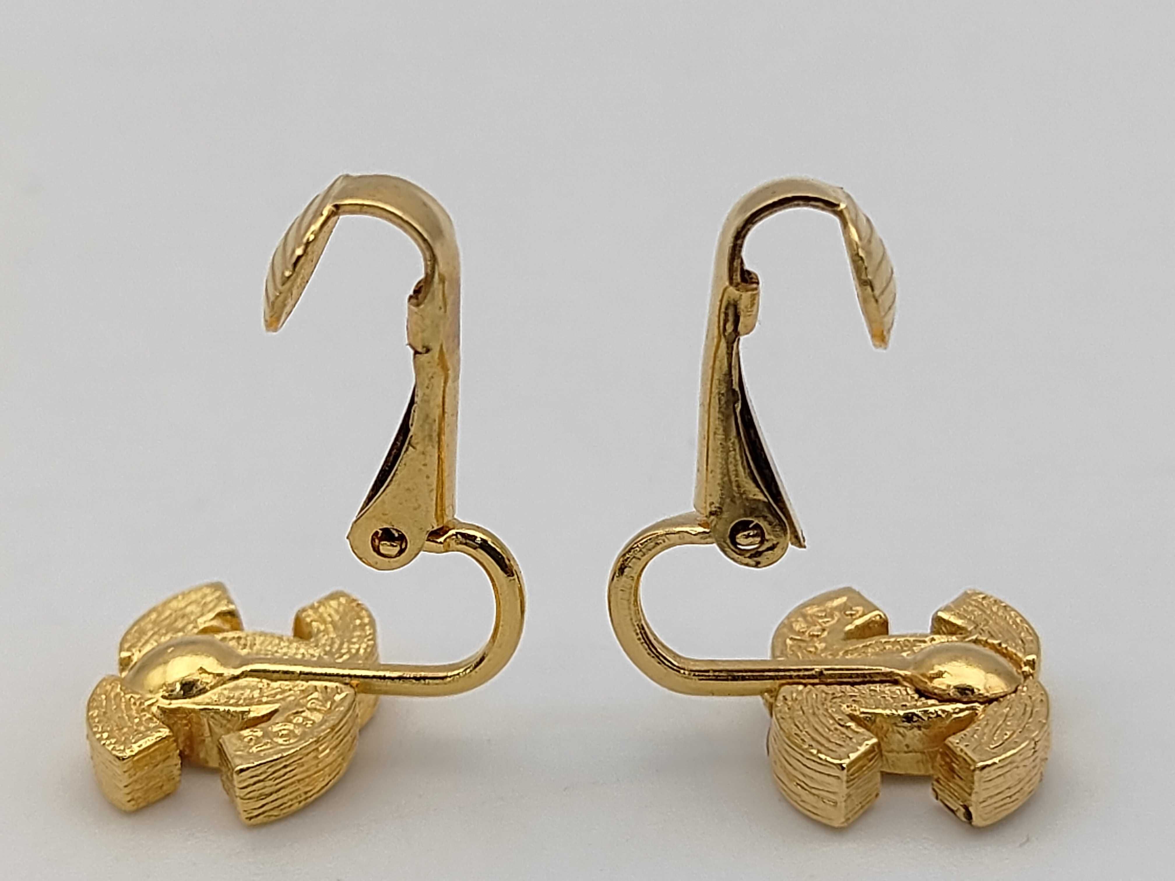 Coco Mark Gold Stone Earrings — view 4