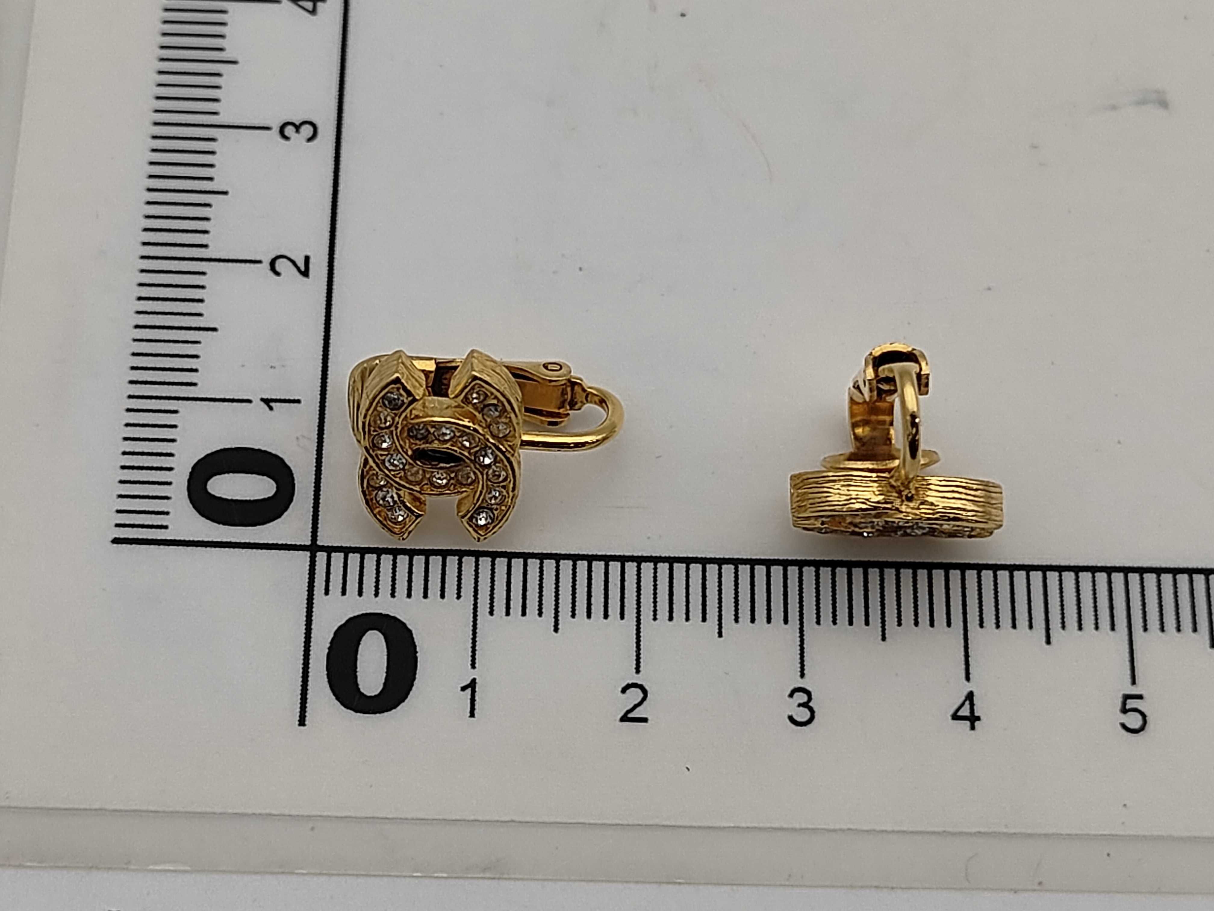 Coco Mark Gold Stone Earrings — view 7