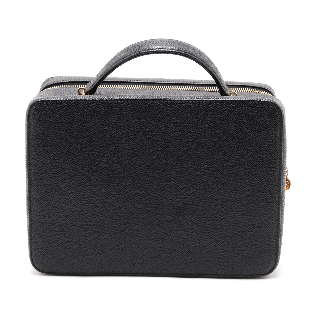 Coco Mark Caviar Skin Vanity Bag, Black with Gold Hardware, 5622815 (Serial Number 5) — view 2