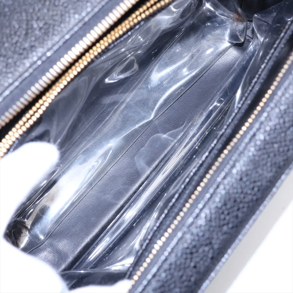 Coco Mark Caviar Skin Vanity Bag, Black with Gold Hardware, 5622815 (Serial Number 5) — view 8