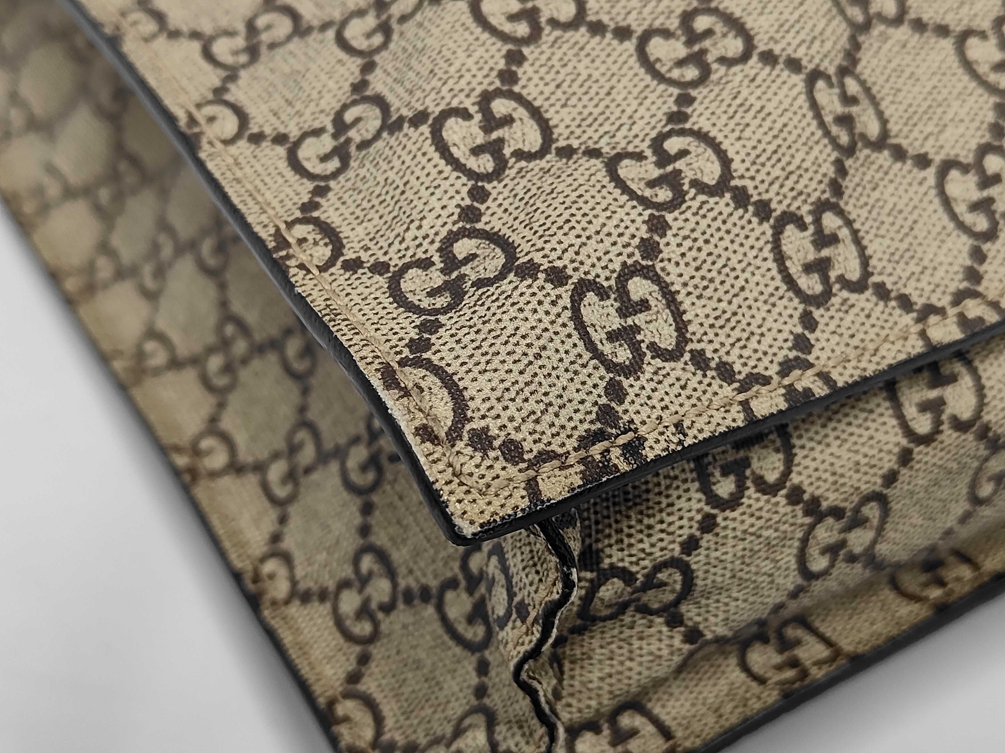 Vertical Tote Bag, Black/Beige, Supreme Coated Canvas, Gold Hardware. — view 4