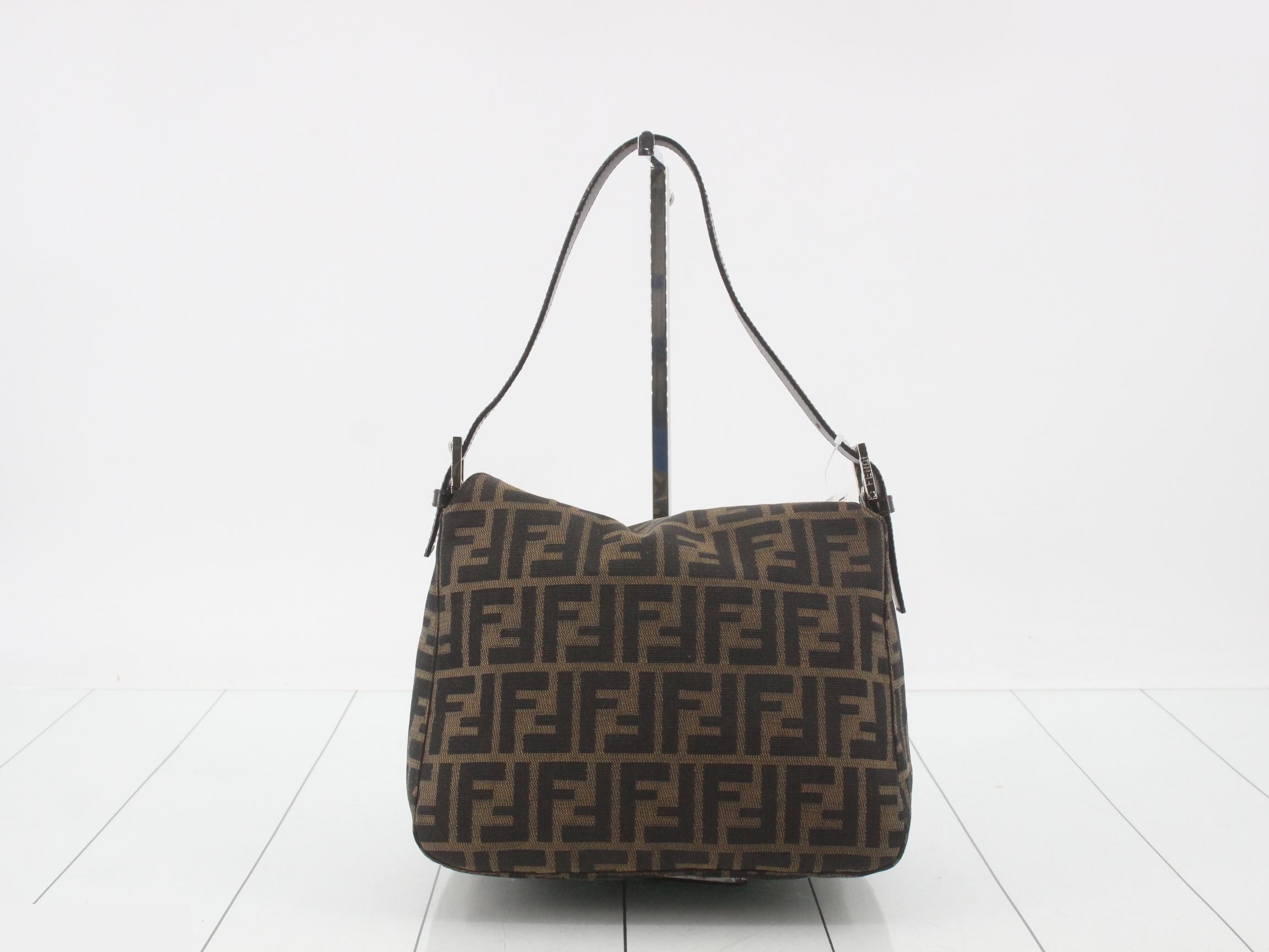 Zucca handbag, canvas/leather, brown — view 2