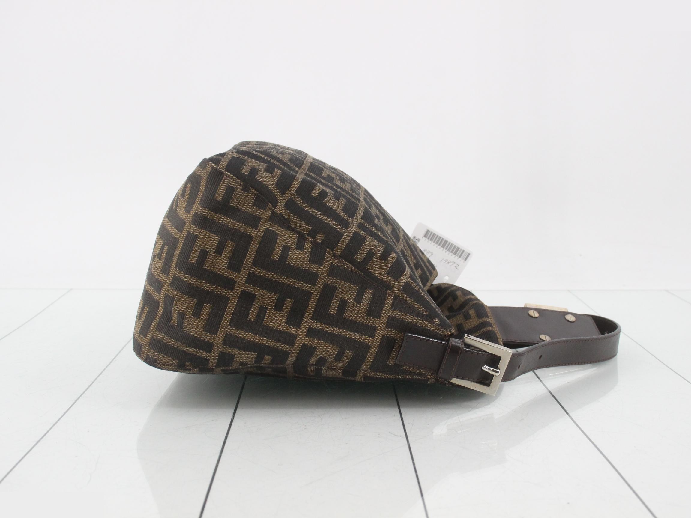 Zucca handbag, canvas/leather, brown — view 3