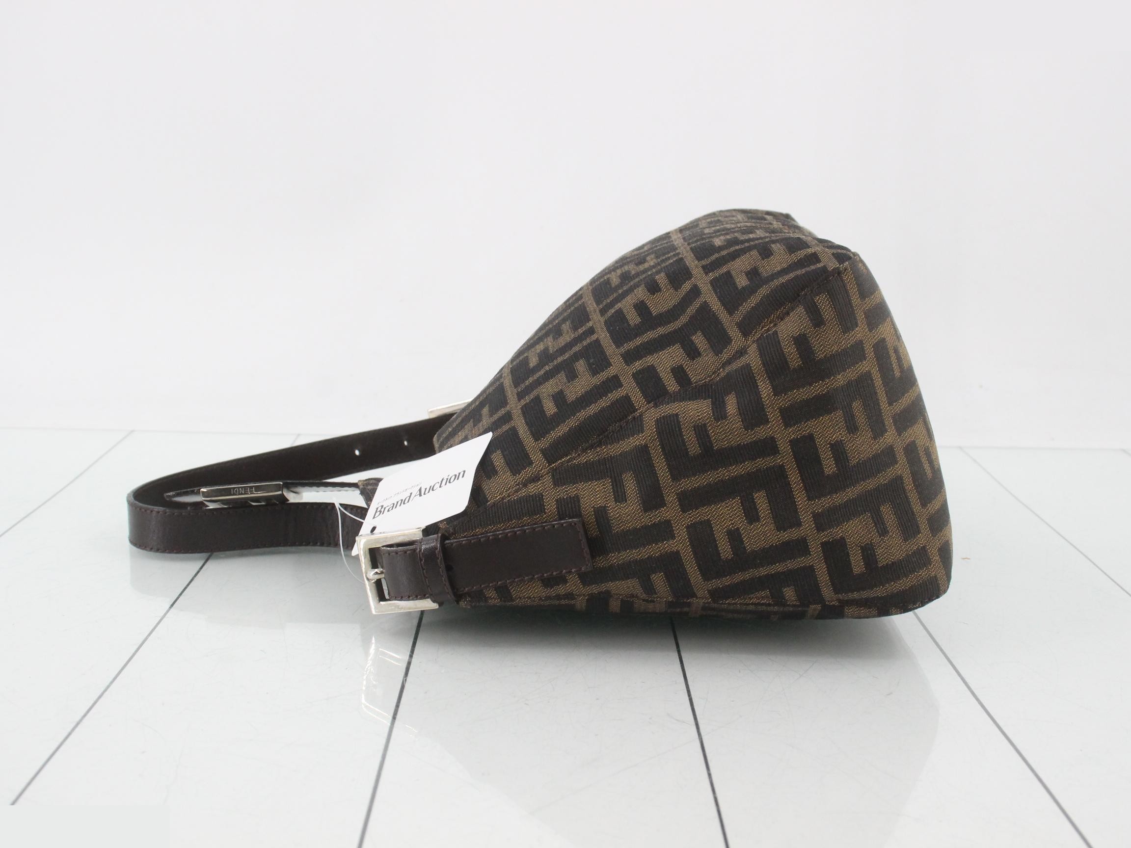 Zucca handbag, canvas/leather, brown — view 4