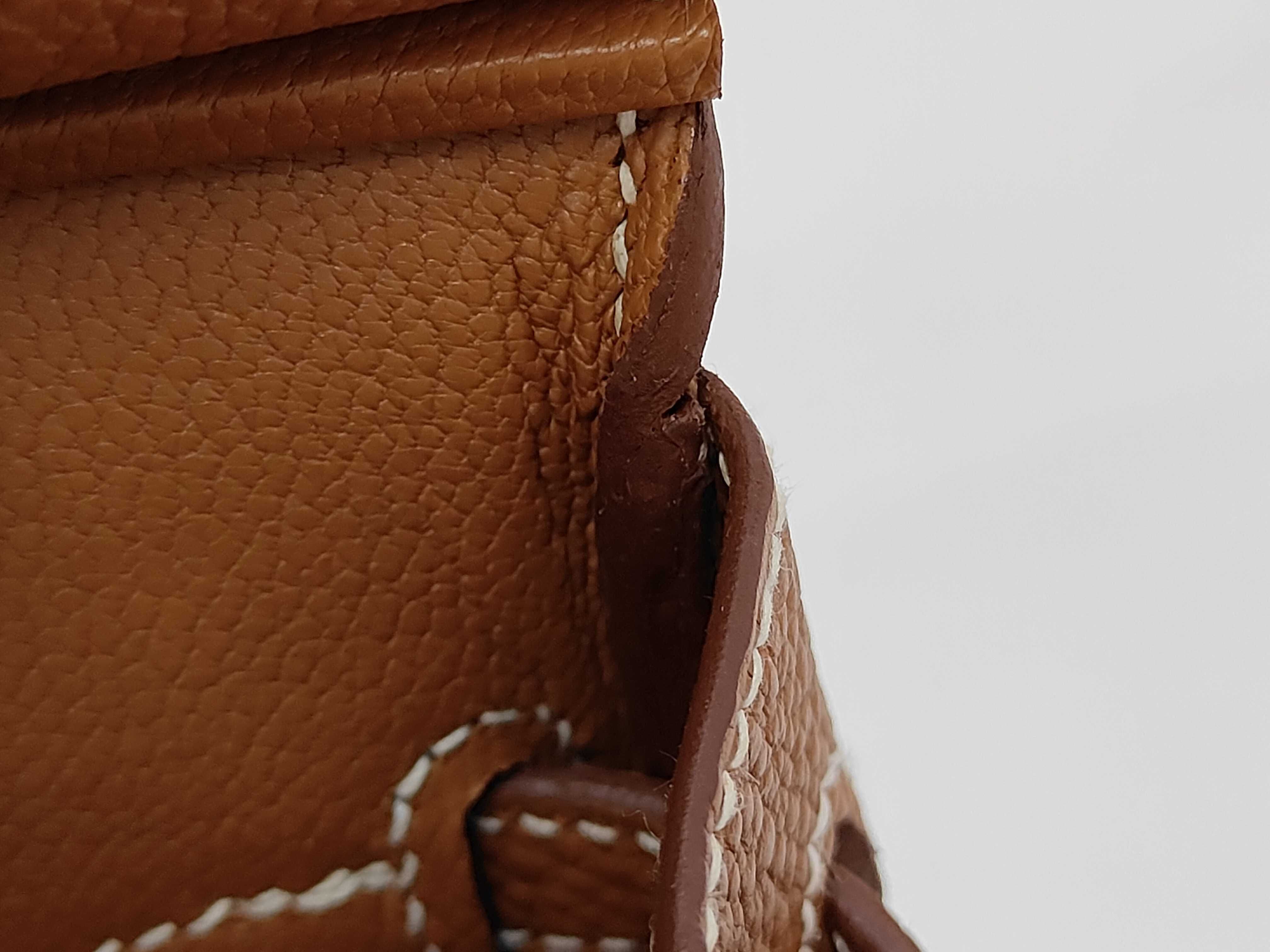 Birkin 25 Gold Togo Leather Silver Hardware K Stamp Handbag — view 9