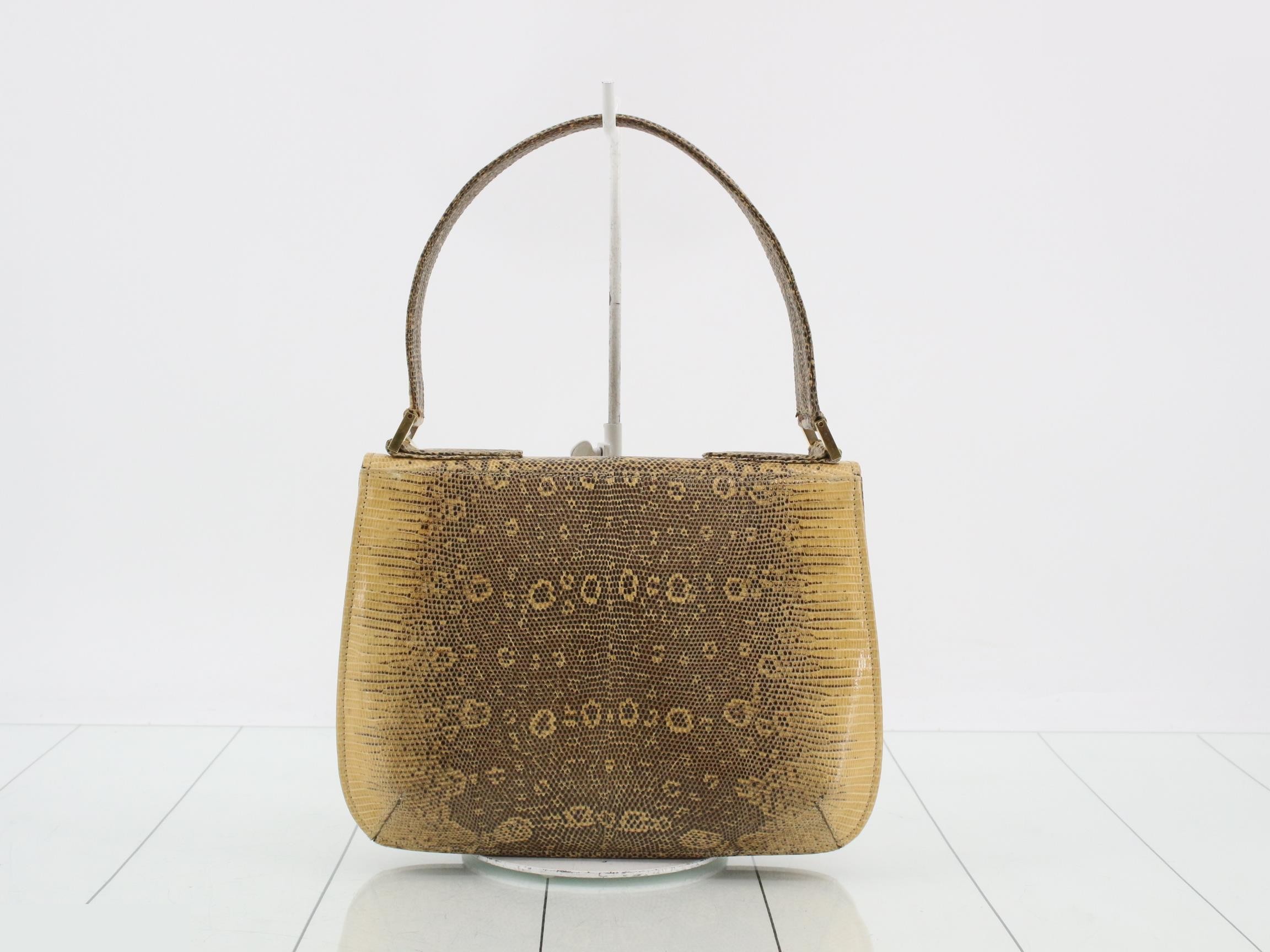Lizard Leather One-Shoulder Bag — view 2
