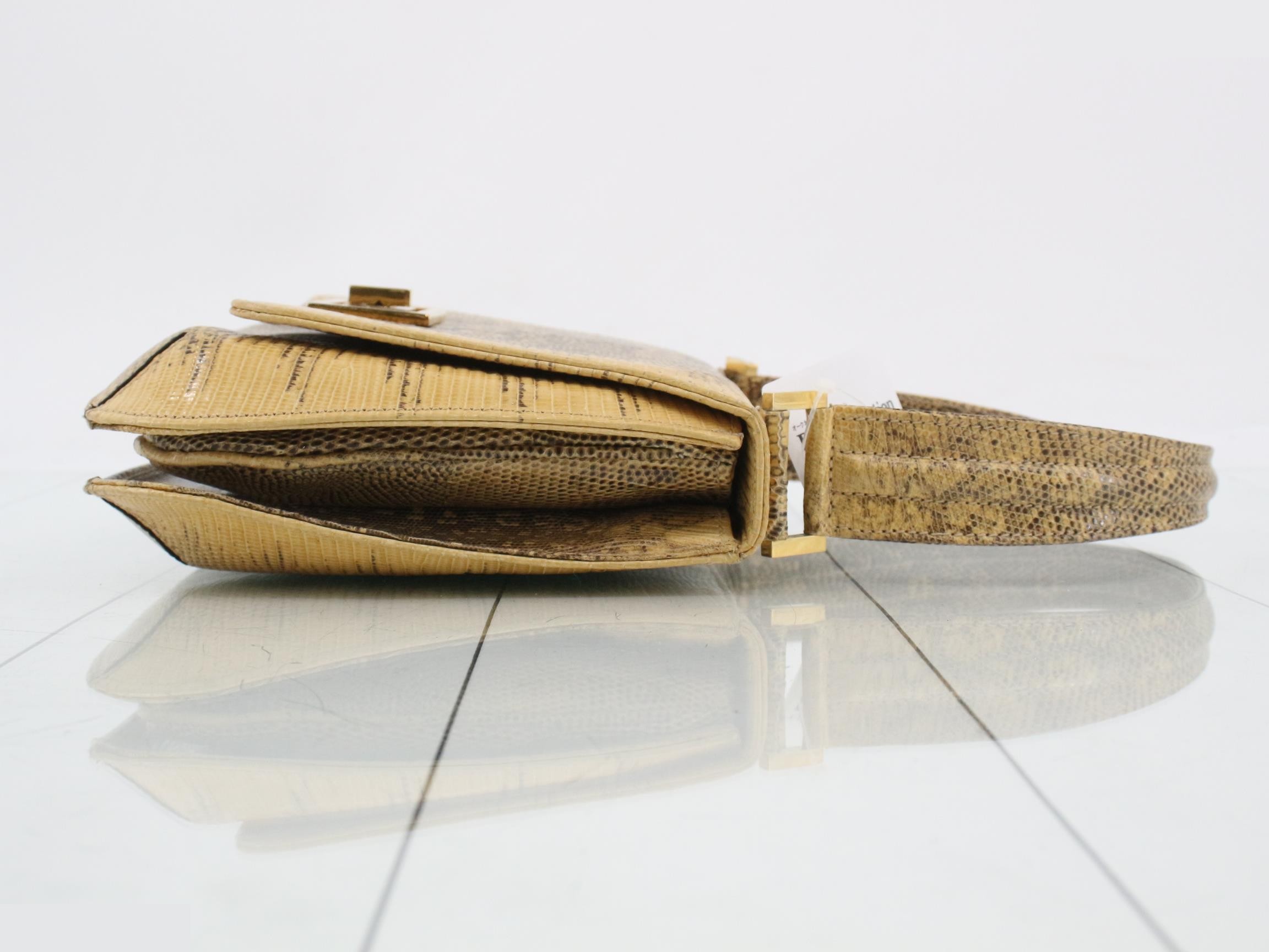Lizard Leather One-Shoulder Bag — view 3