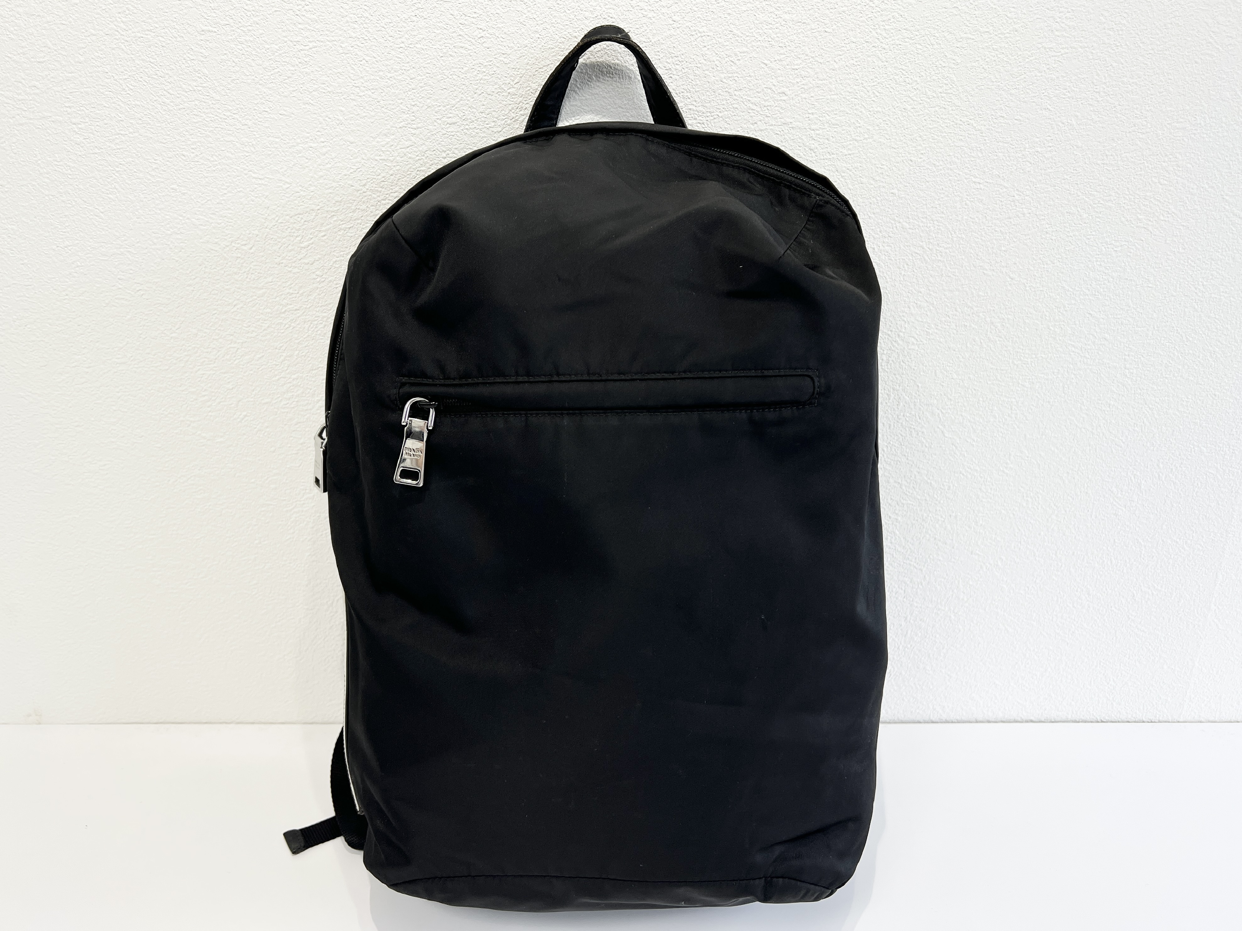Leather Nylon Rubber Logo Backpack Rucksack — view 2