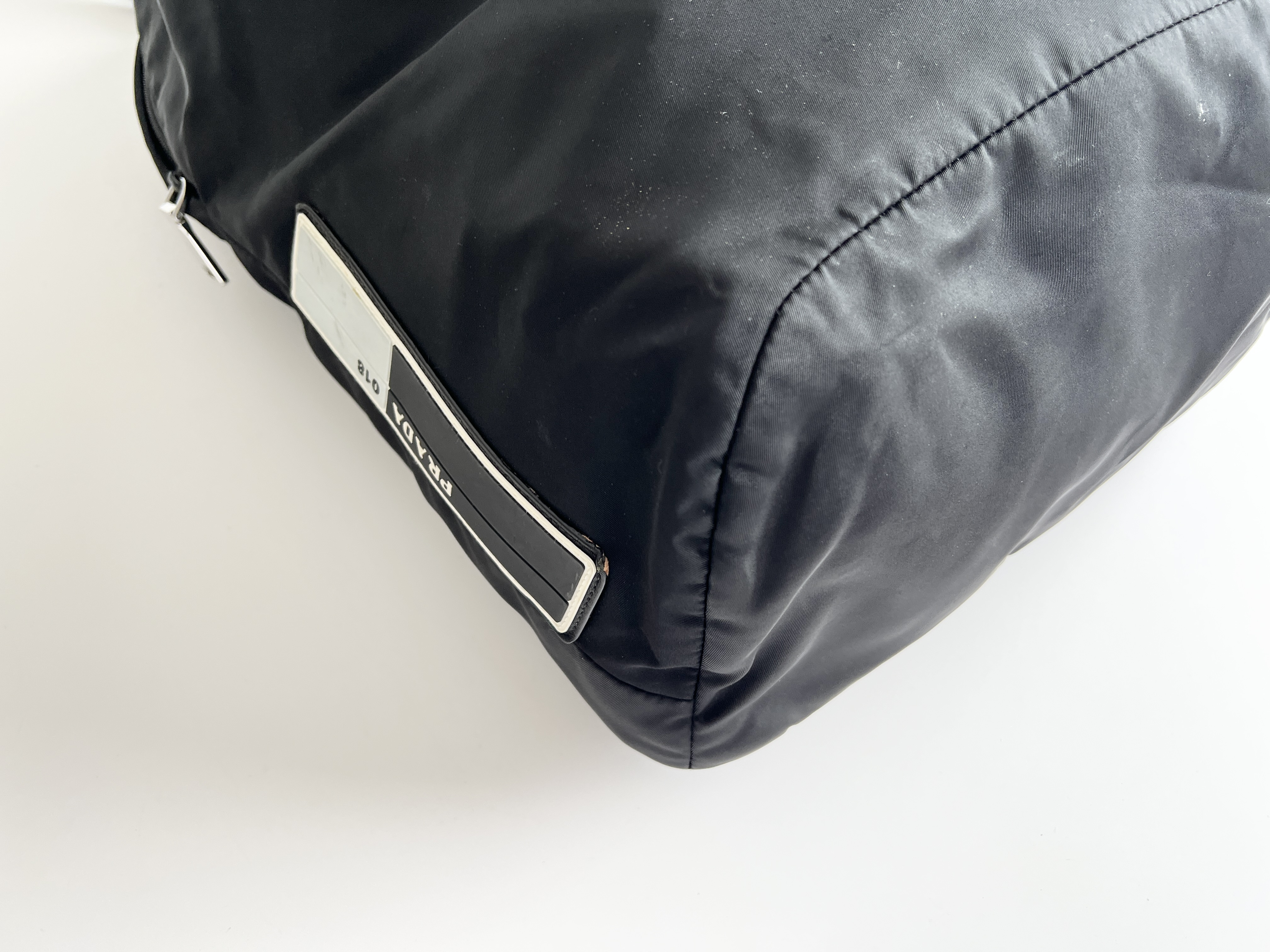 Leather Nylon Rubber Logo Backpack Rucksack — view 12