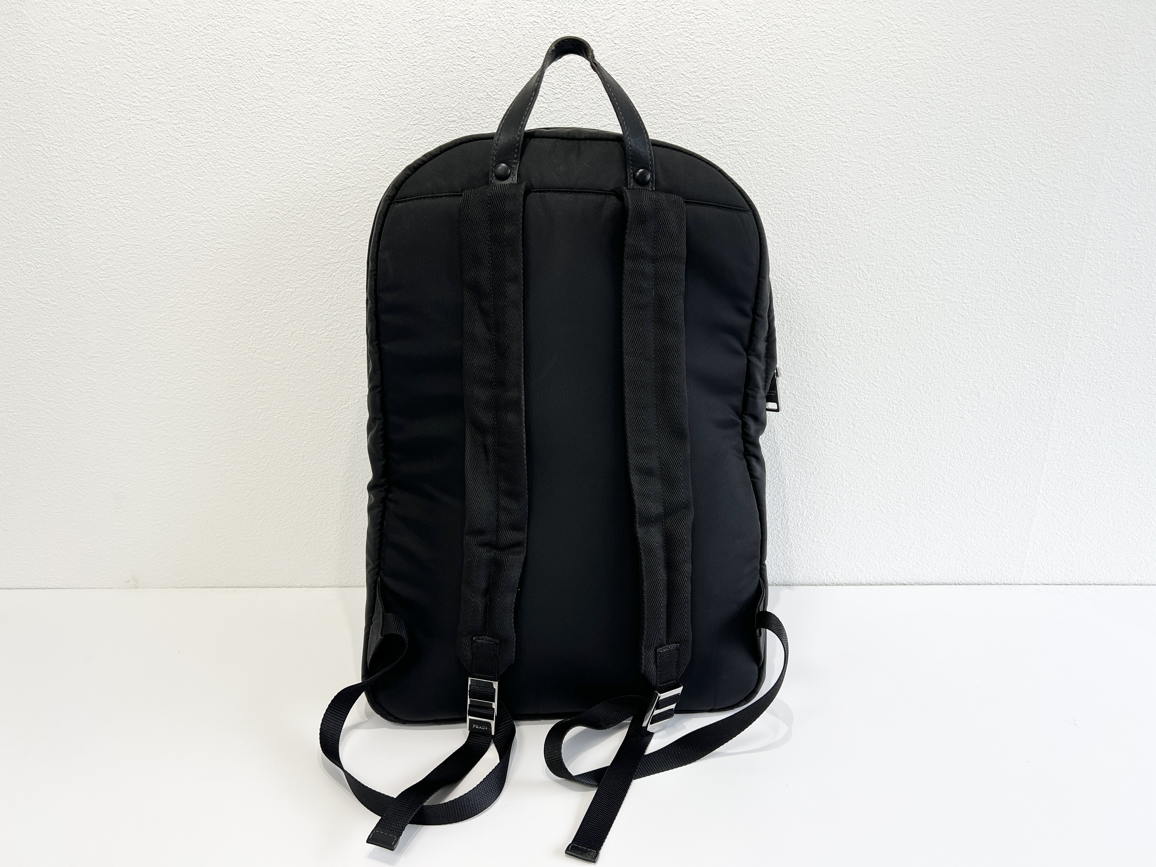 Leather Nylon Rubber Logo Backpack Rucksack — view 3