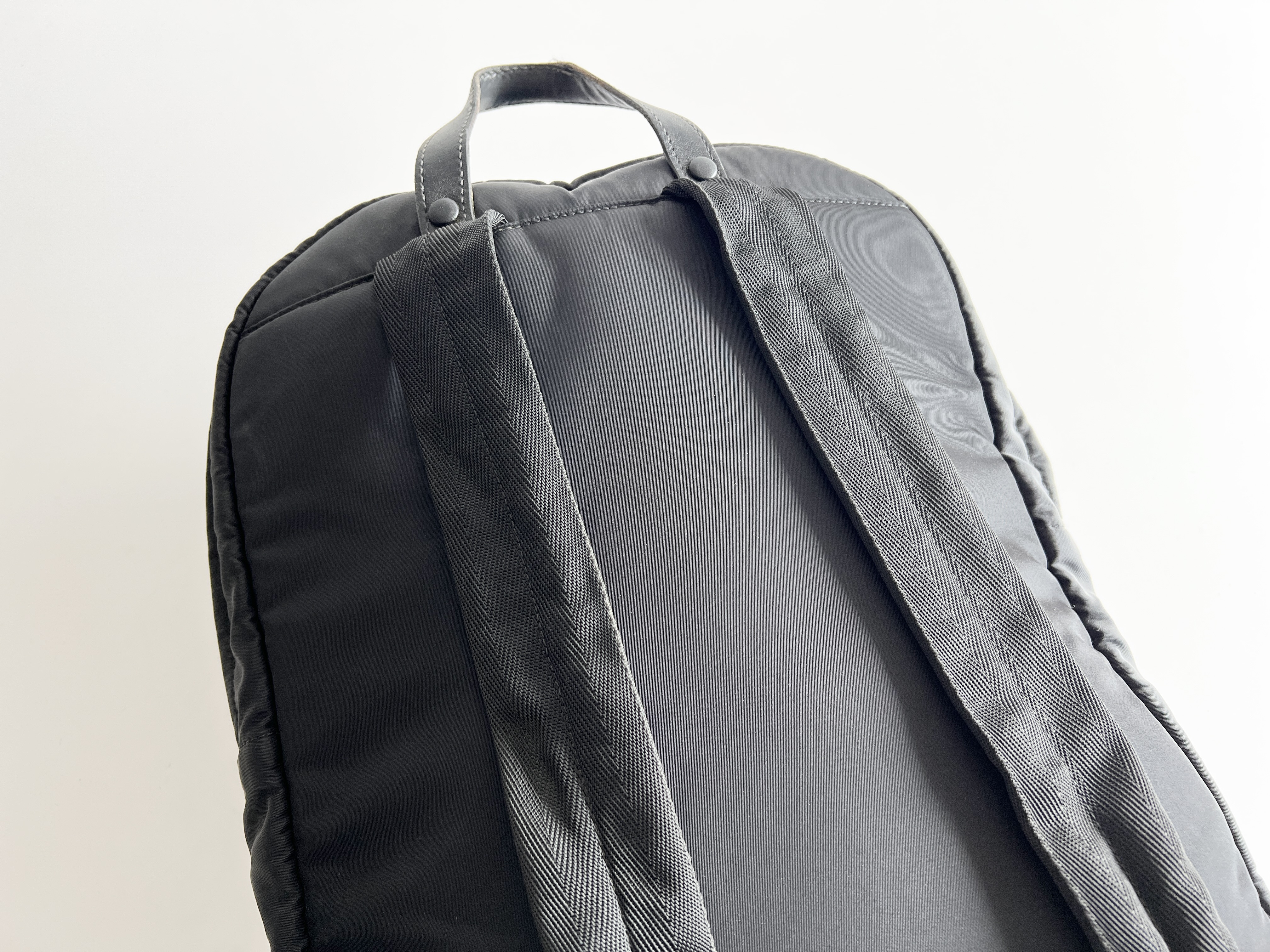Leather Nylon Rubber Logo Backpack Rucksack — view 4