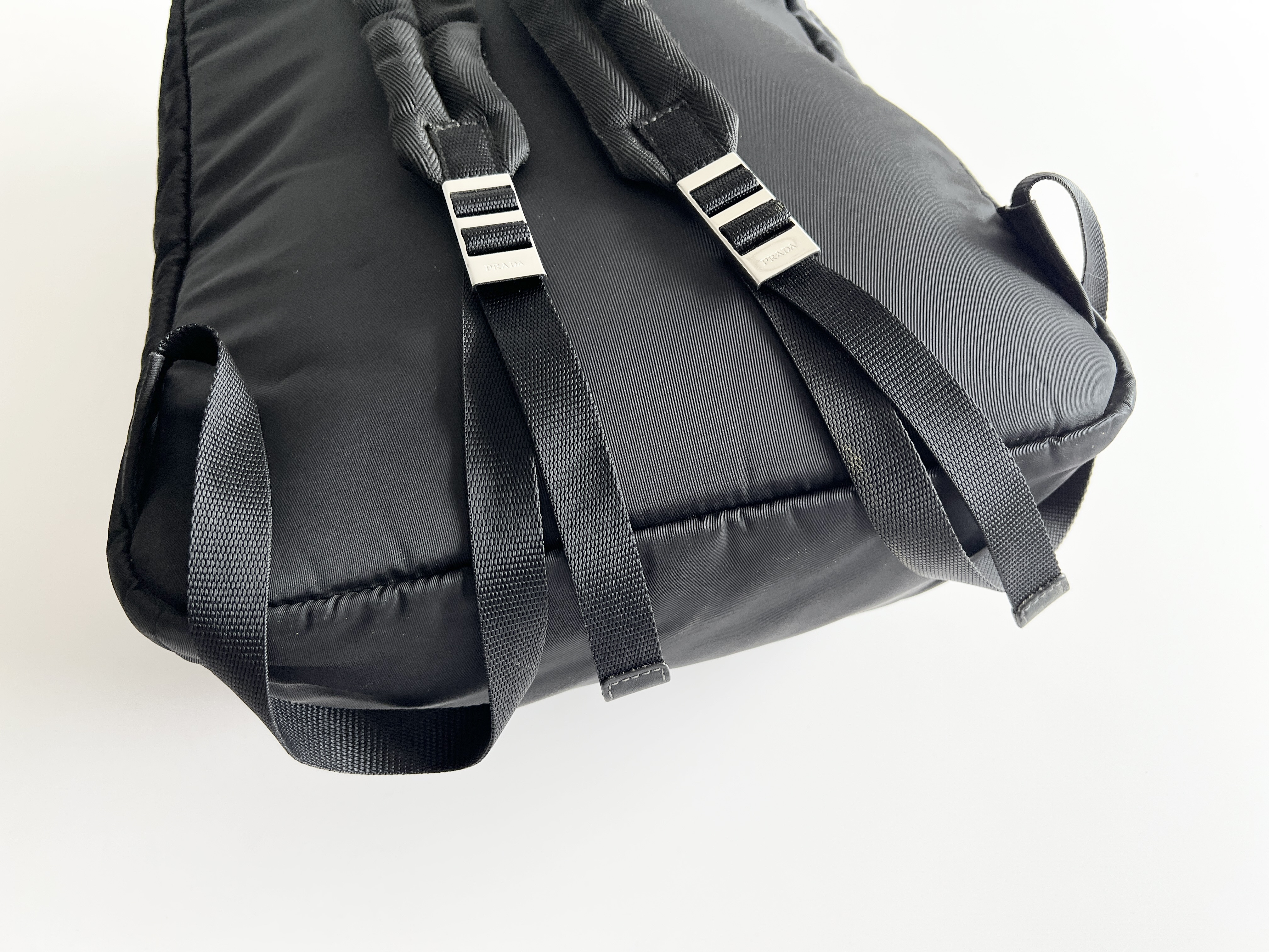 Leather Nylon Rubber Logo Backpack Rucksack — view 5