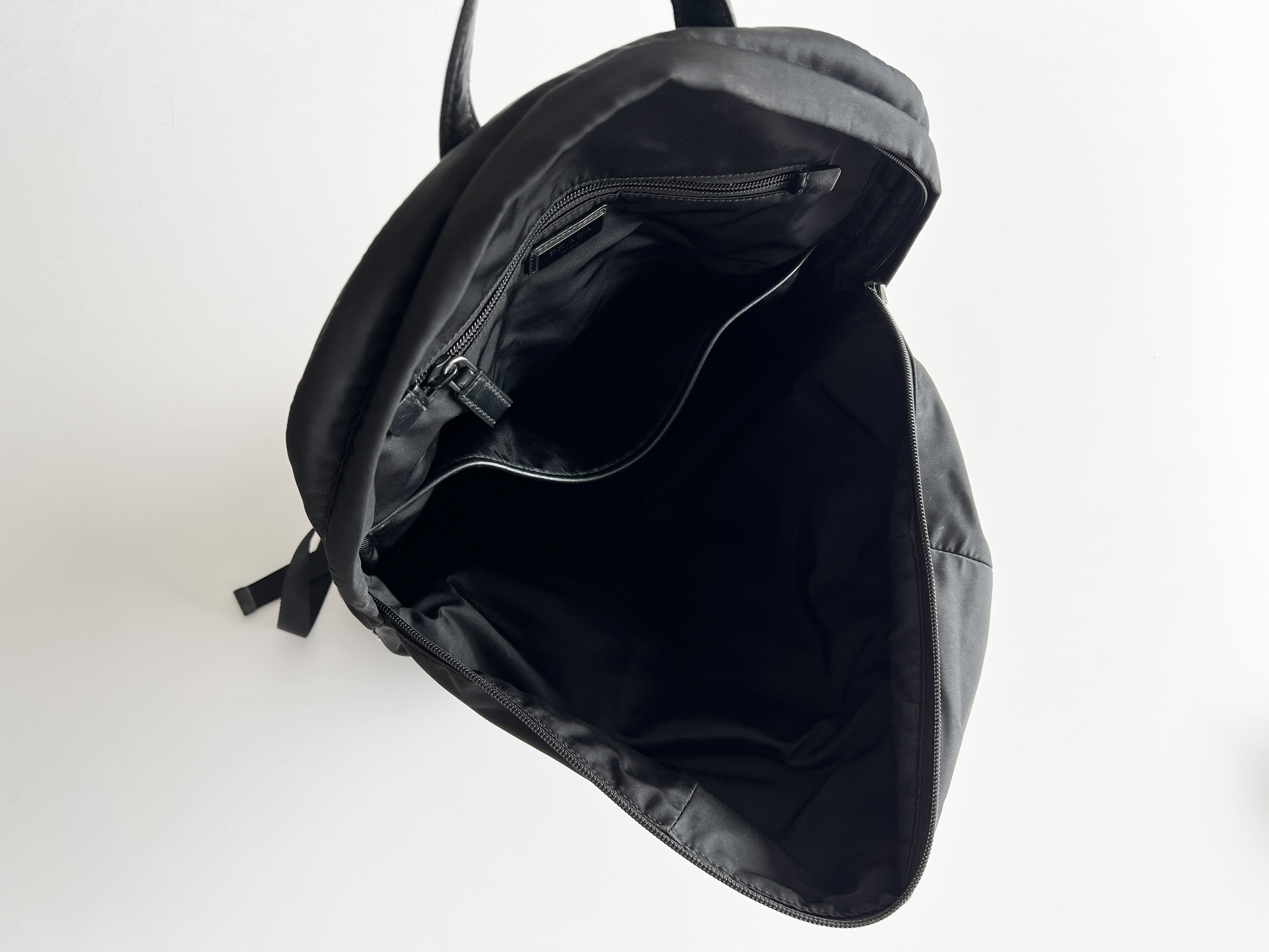 Leather Nylon Rubber Logo Backpack Rucksack — view 6