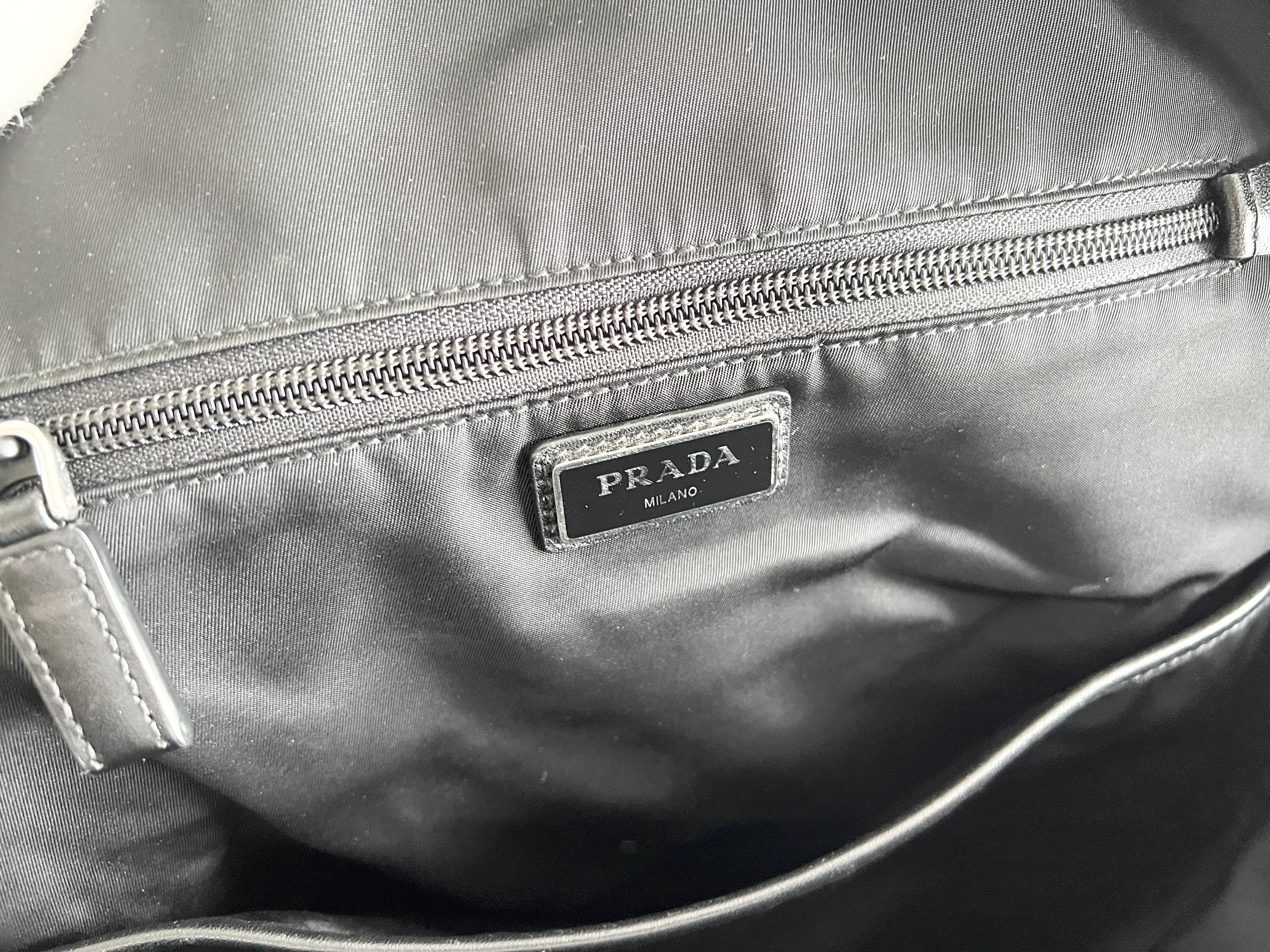 Leather Nylon Rubber Logo Backpack Rucksack — view 7