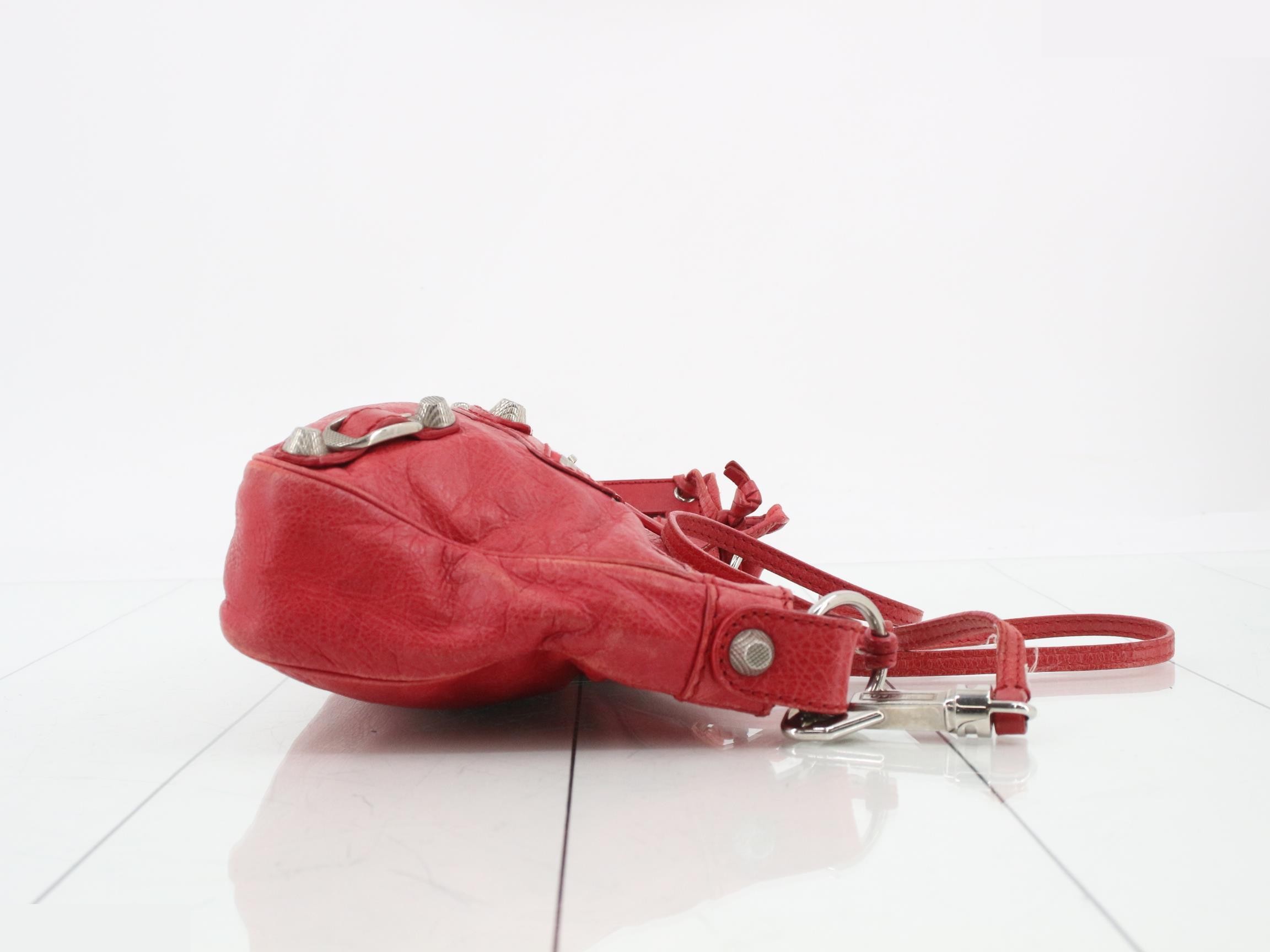 Hip/shoulder bag, red, with mirror. — view 3
