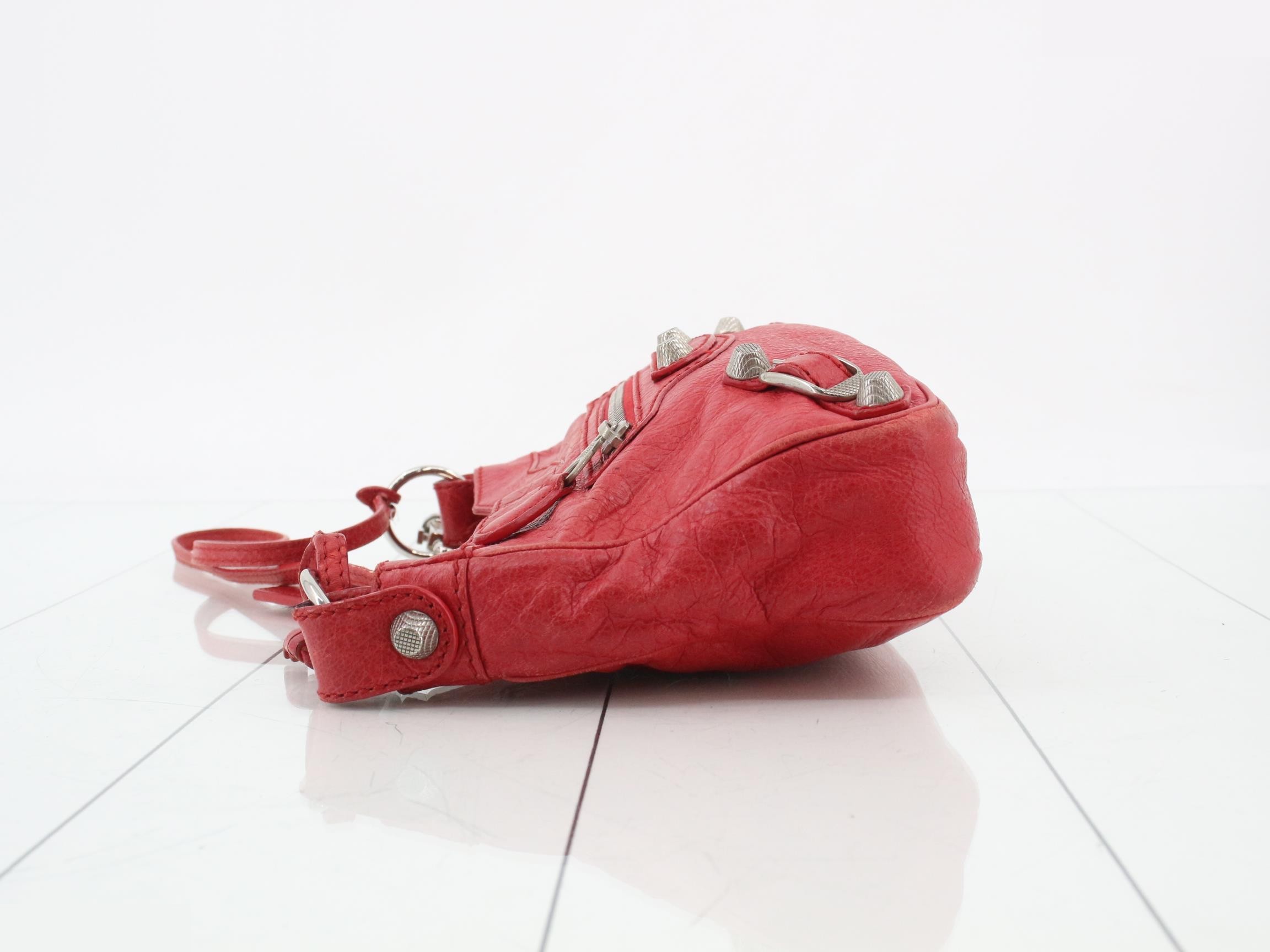Hip/shoulder bag, red, with mirror. — view 4