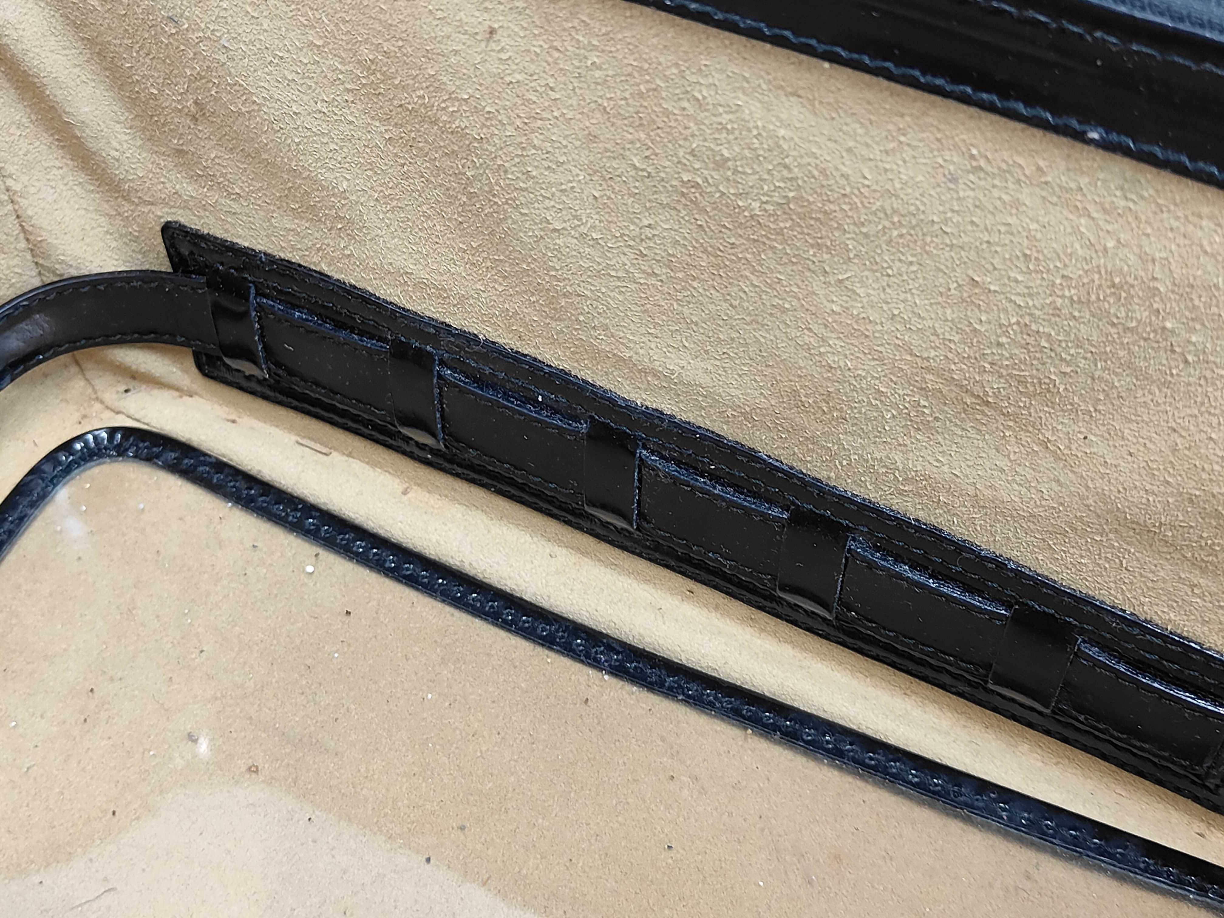 Bamboo Patent 2-way Vanity Bag, Black — view 12