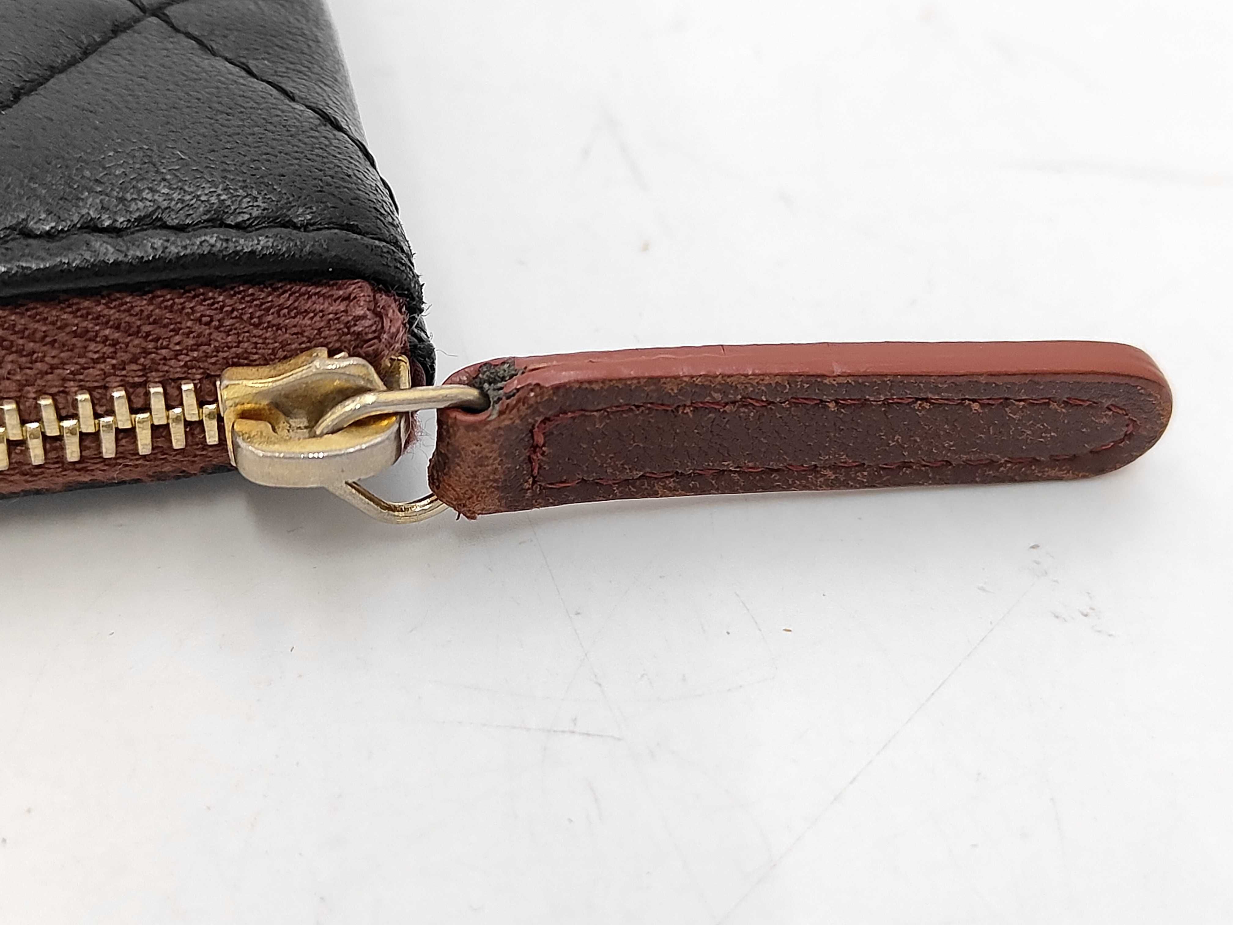 Matelassé Clutch Bag, Lambskin, Coco Mark, Black x Gold, Seal No. 21 — view 6