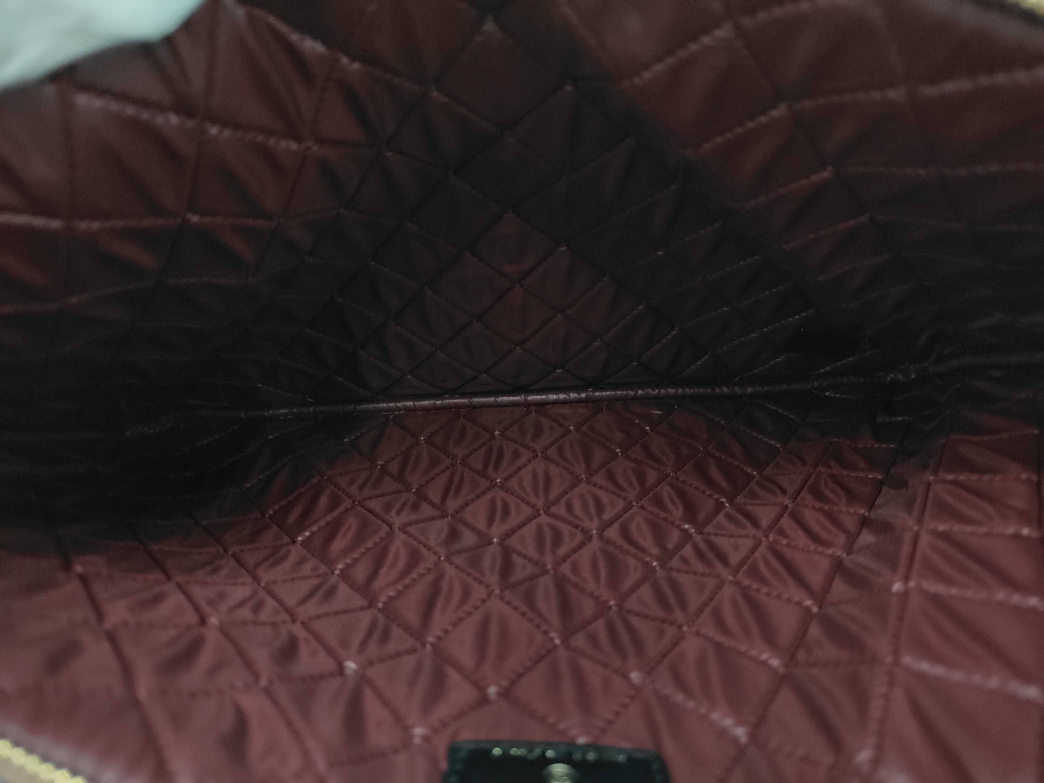 Matelassé Clutch Bag, Lambskin, Coco Mark, Black x Gold, Seal No. 21 — view 8