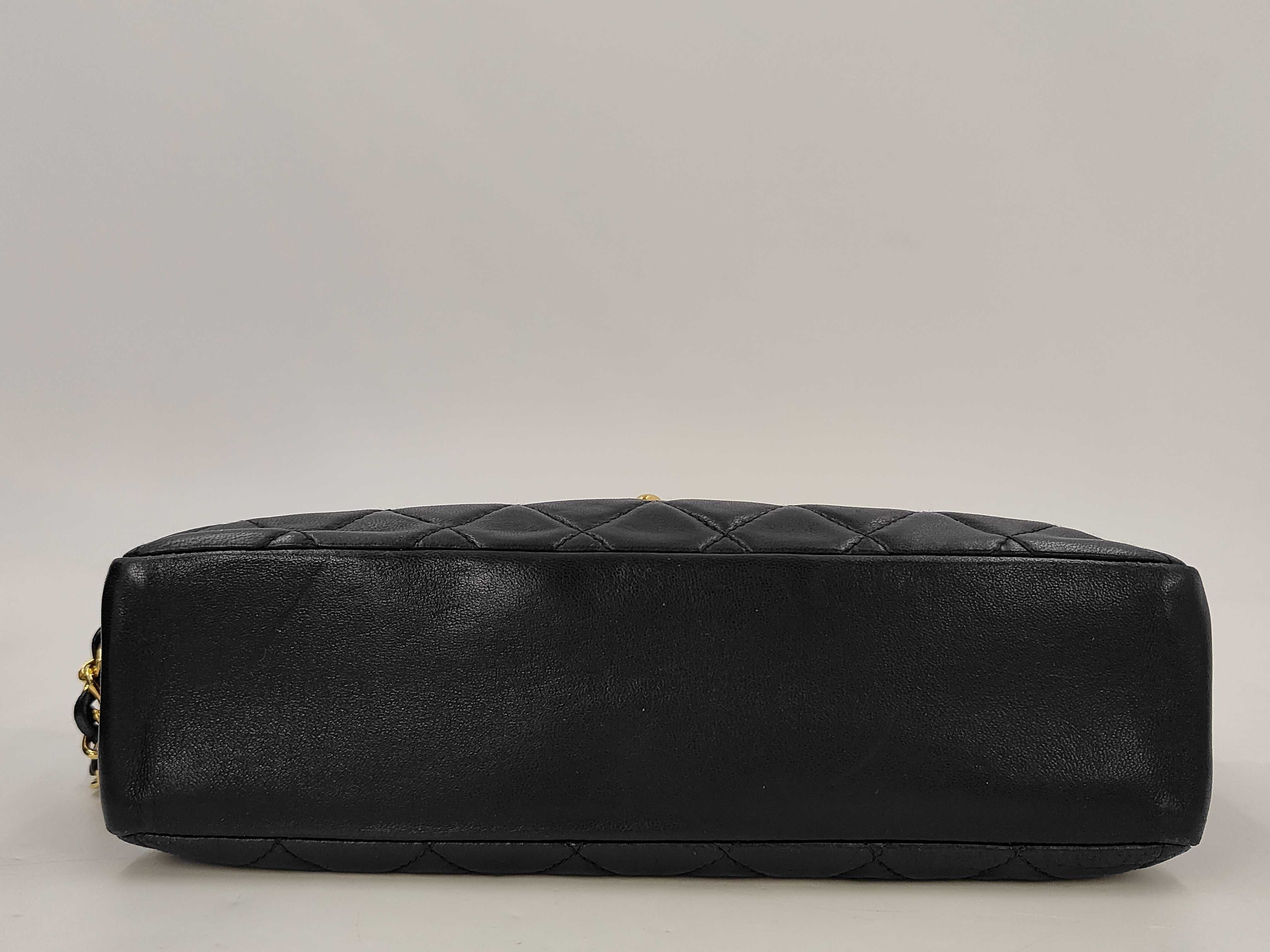 Matelassé Single Flap Double Chain Shoulder Bag, Navy - 266143 Bag — view 4