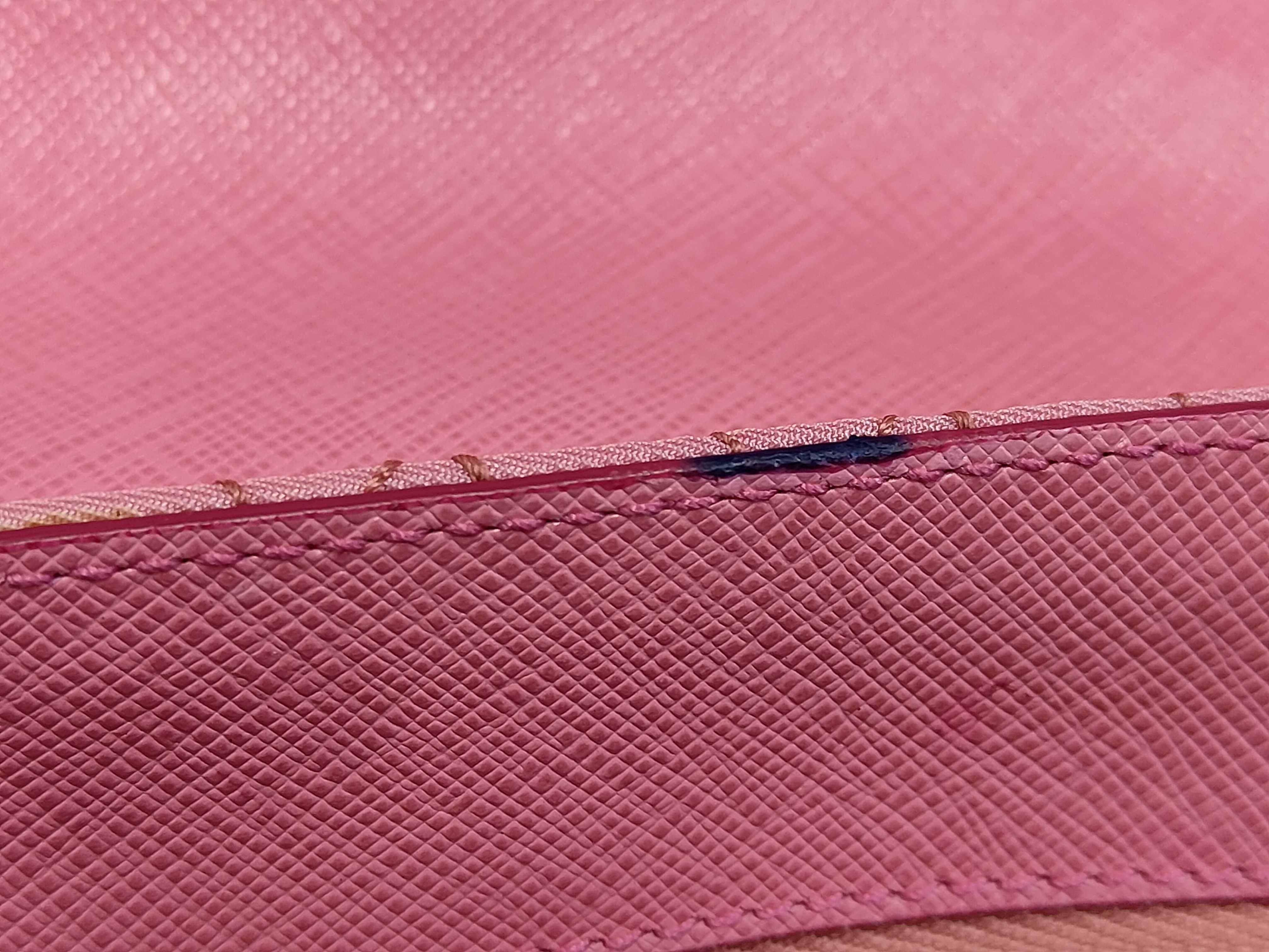 chain shoulder bag, quilted, pink. — view 10