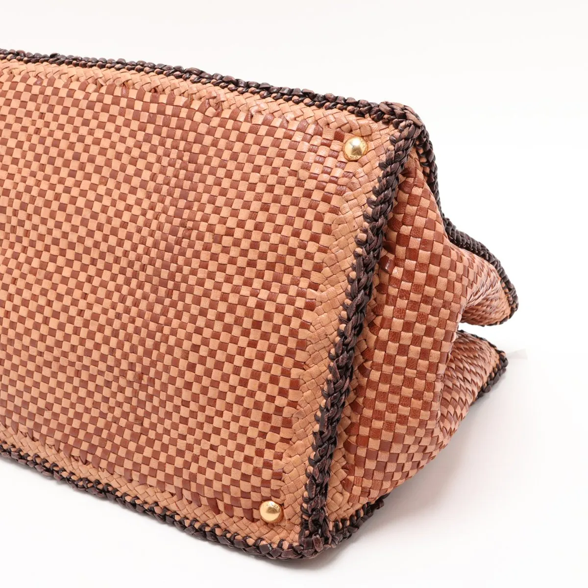 leather handbag, brown — view 3